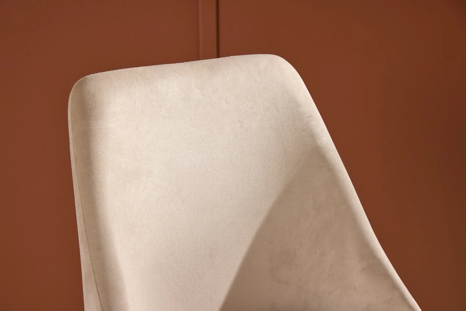 Nacht Esszimmerstuhl Schwarz / Beige Samt - Image 3