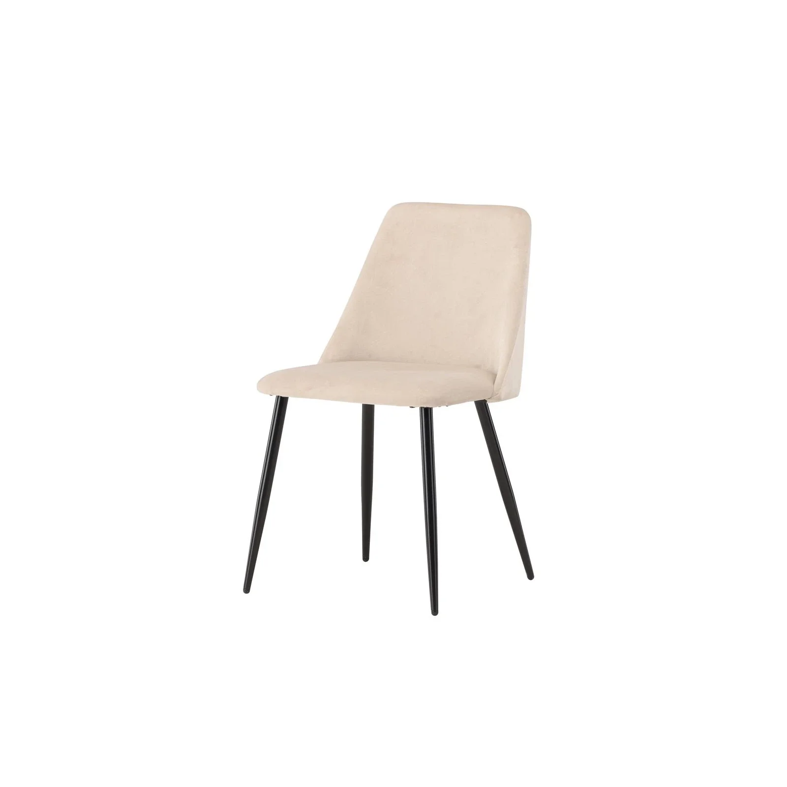 Nacht Esszimmerstuhl Schwarz / Beige Samt - Image 7