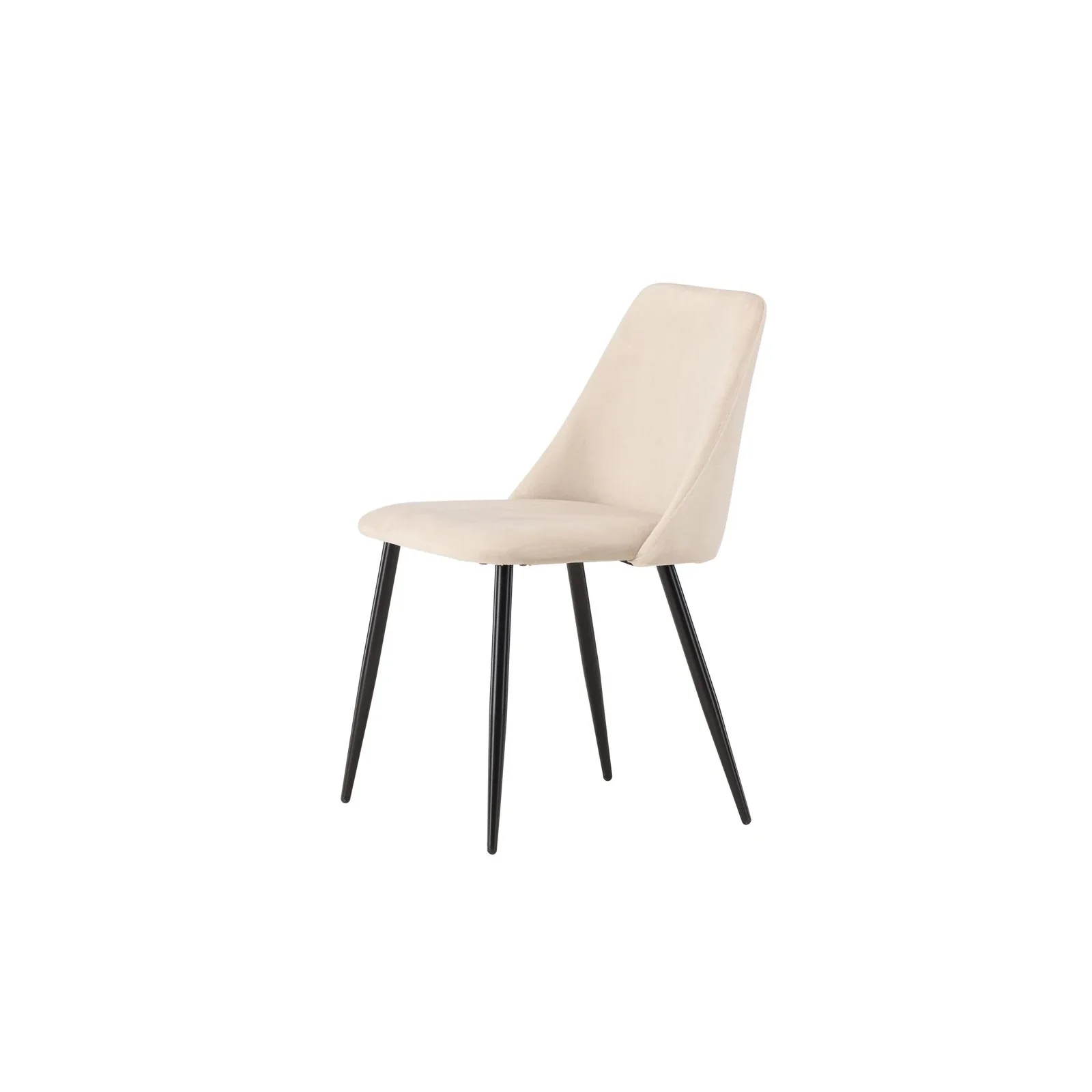 Nacht Esszimmerstuhl Schwarz / Beige Samt - Image 8