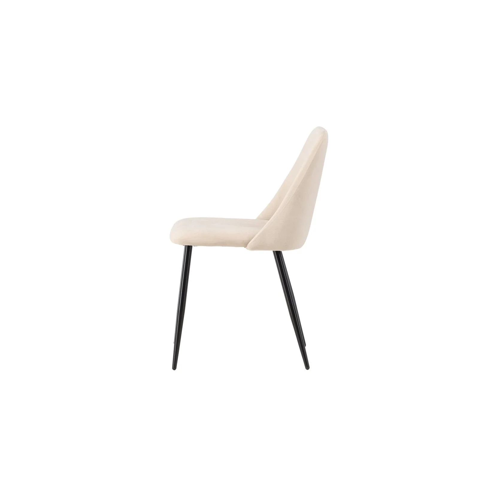 Nacht Esszimmerstuhl Schwarz / Beige Samt - Image 9