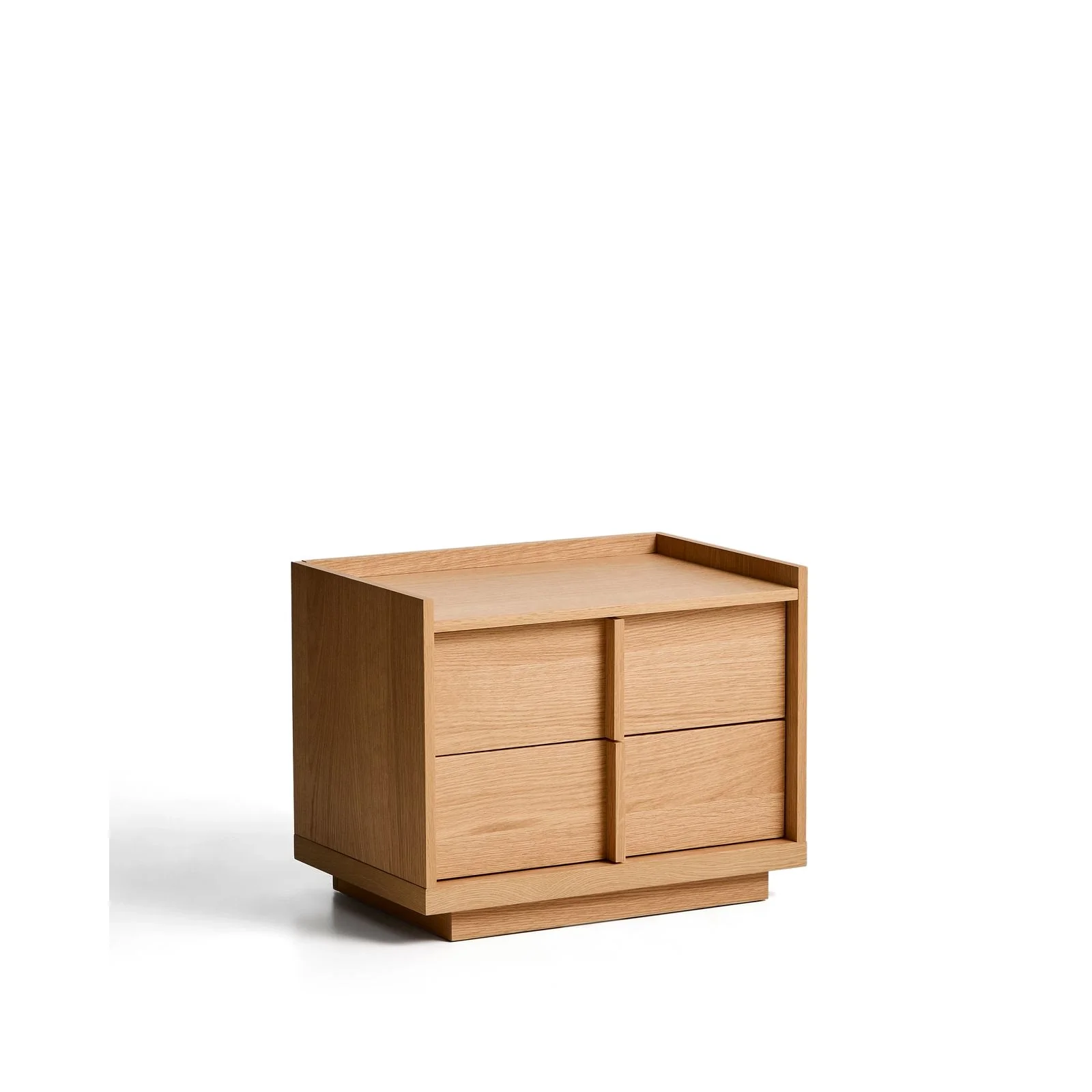 Nachttisch Onix 2 Schubladen aus Eichenfurnier Naturton-Finish 60 x 47 cm FSC Mix Credit - Image 7