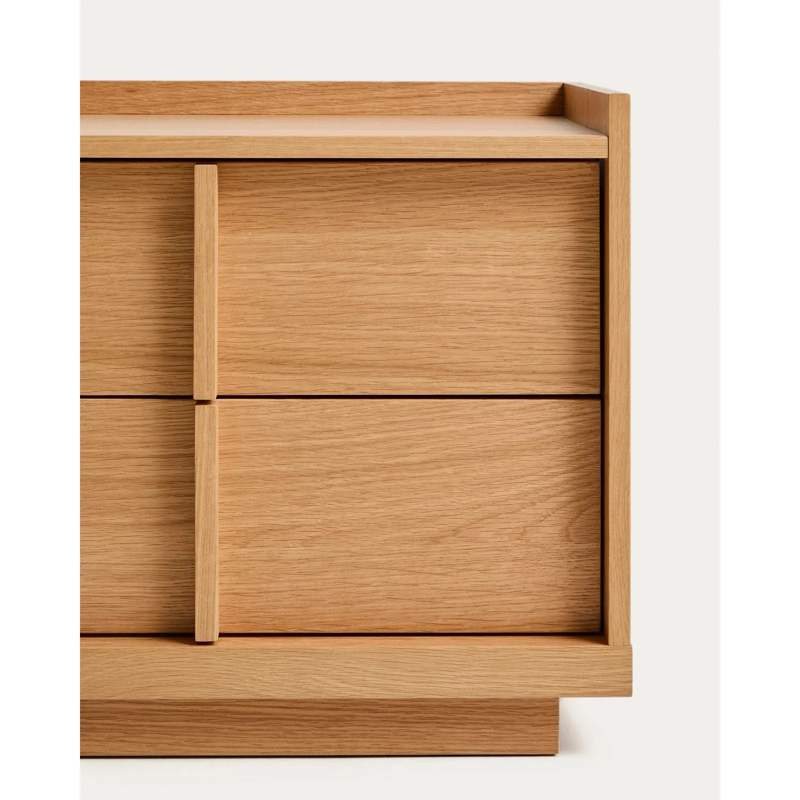 Nachttisch Onix 2 Schubladen aus Eichenfurnier Naturton-Finish 60 x 47 cm FSC Mix Credit - Image 8