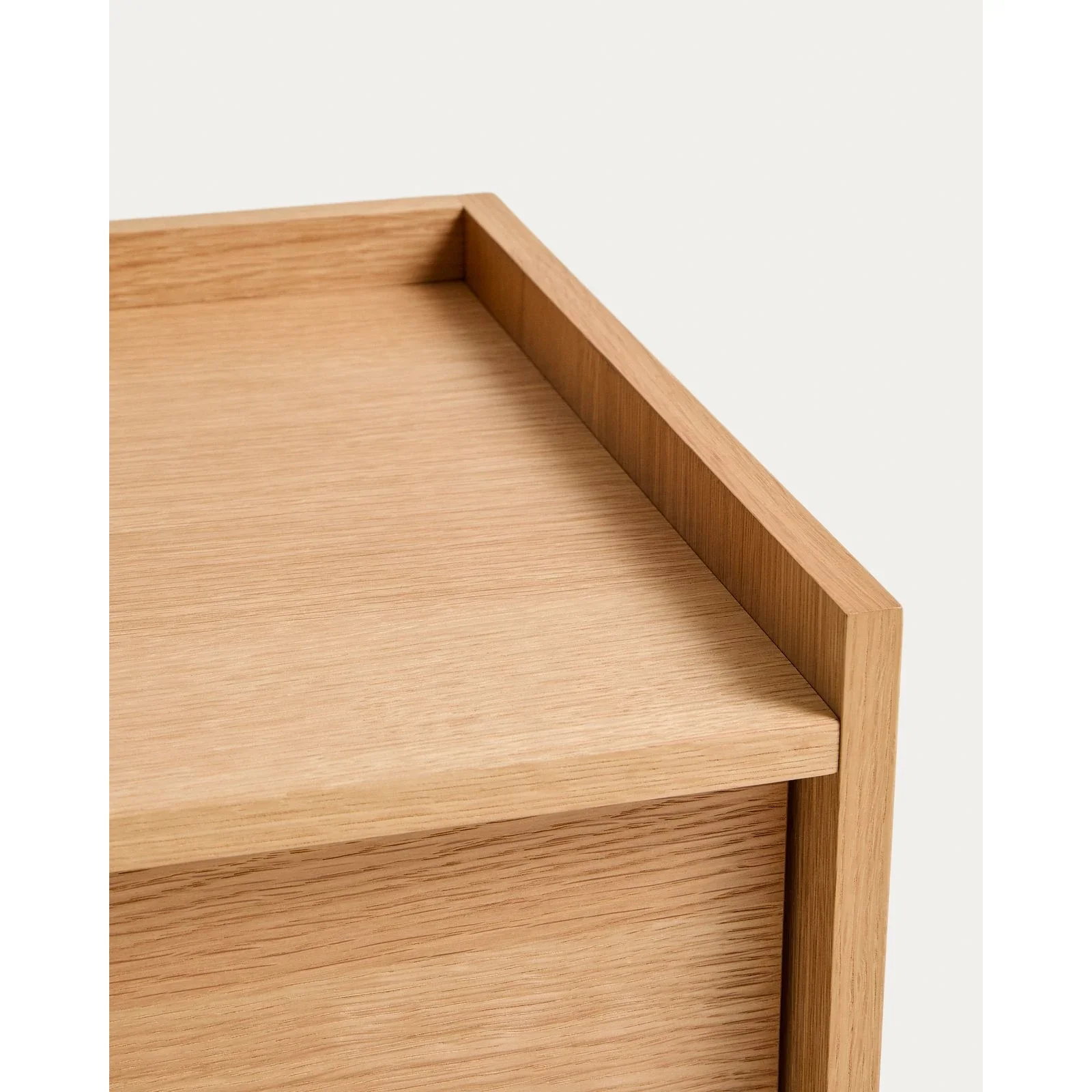 Nachttisch Onix 2 Schubladen aus Eichenfurnier Naturton-Finish 60 x 47 cm FSC Mix Credit - Image 9