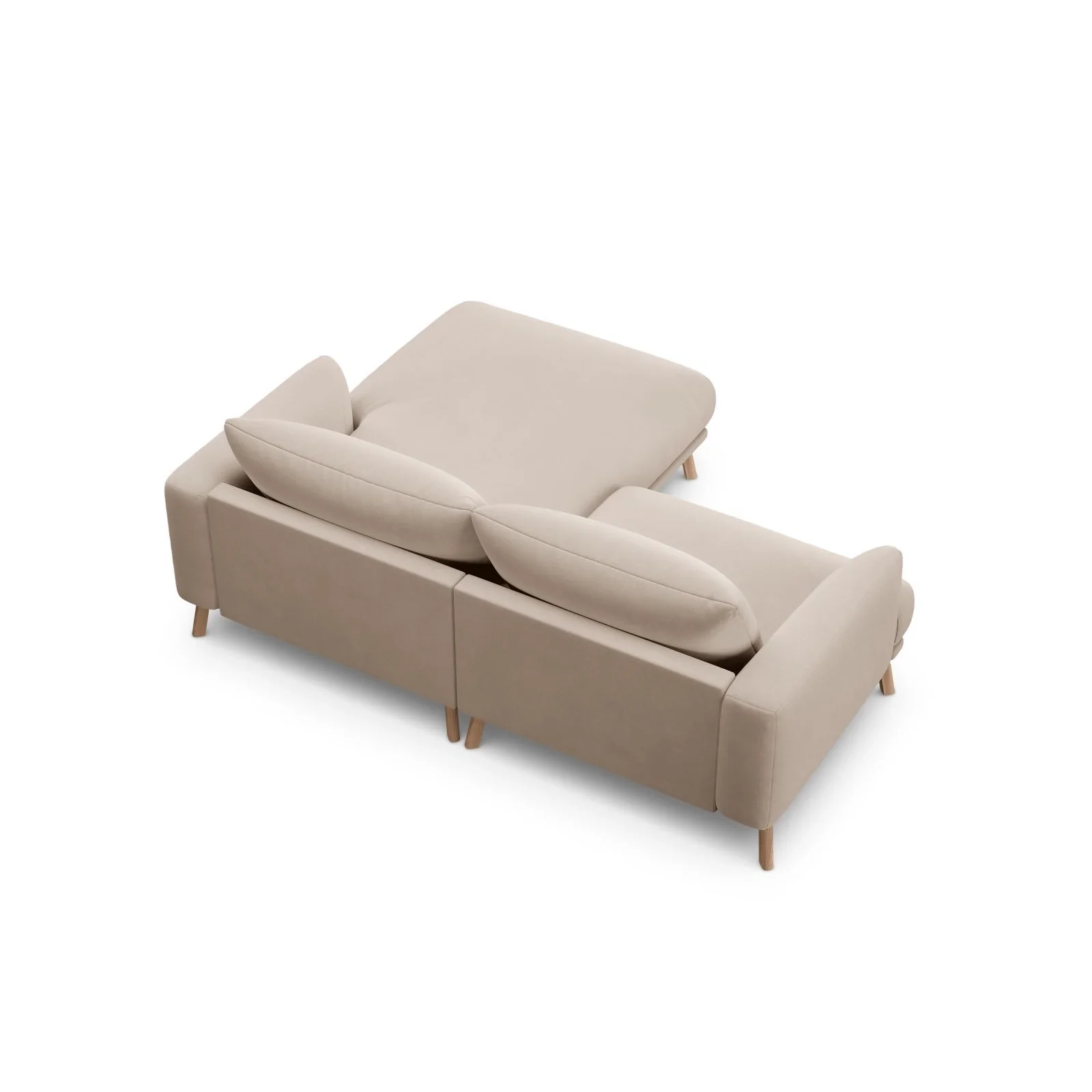 Naomi 3-Sitzer Ecksofa, Rechte Seite, aus Samt oder Strukturstoff, 200x170 cm - Image 29