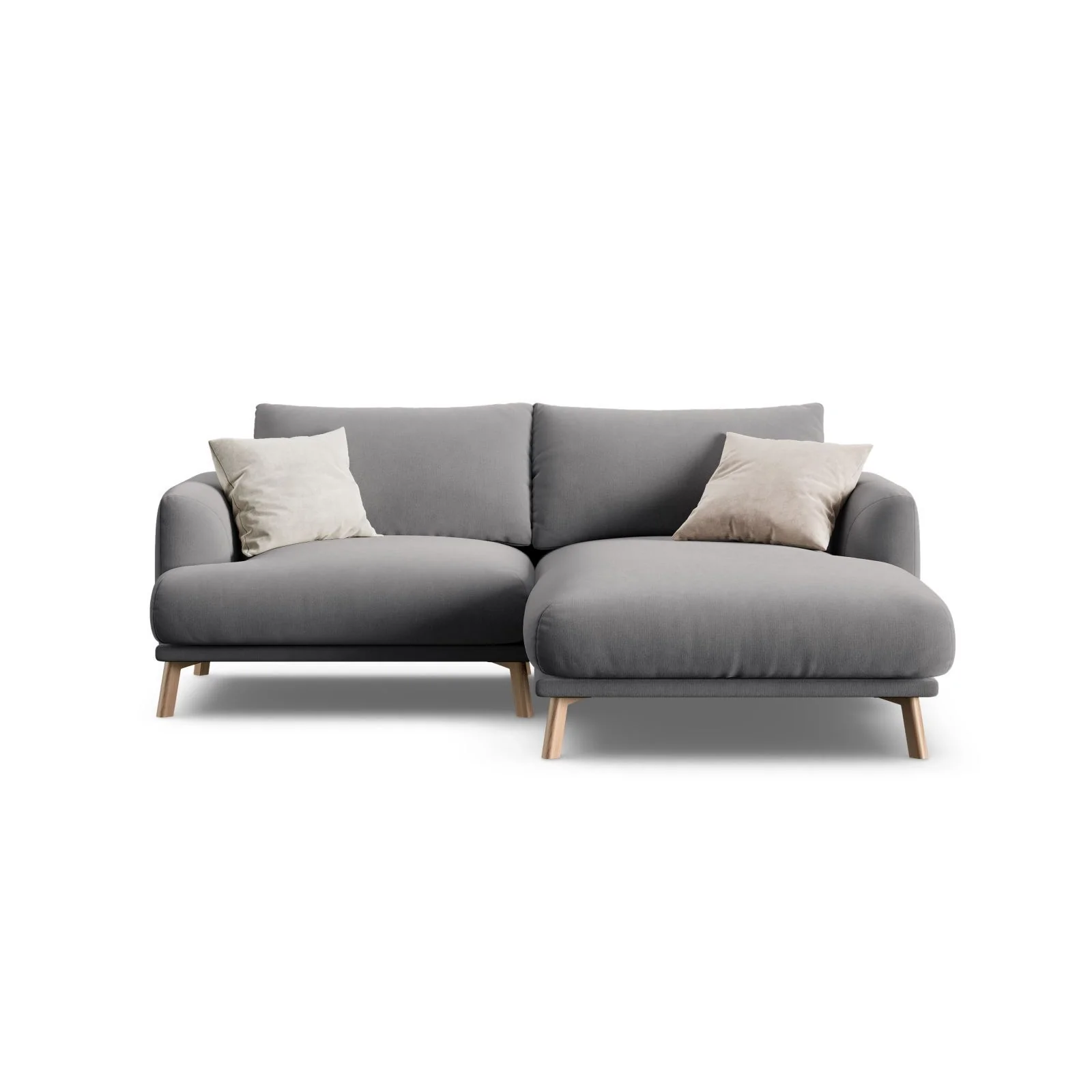 Naomi 3-Sitzer Ecksofa, Rechte Seite, aus Samt oder Strukturstoff, 200x170 cm - Image 43