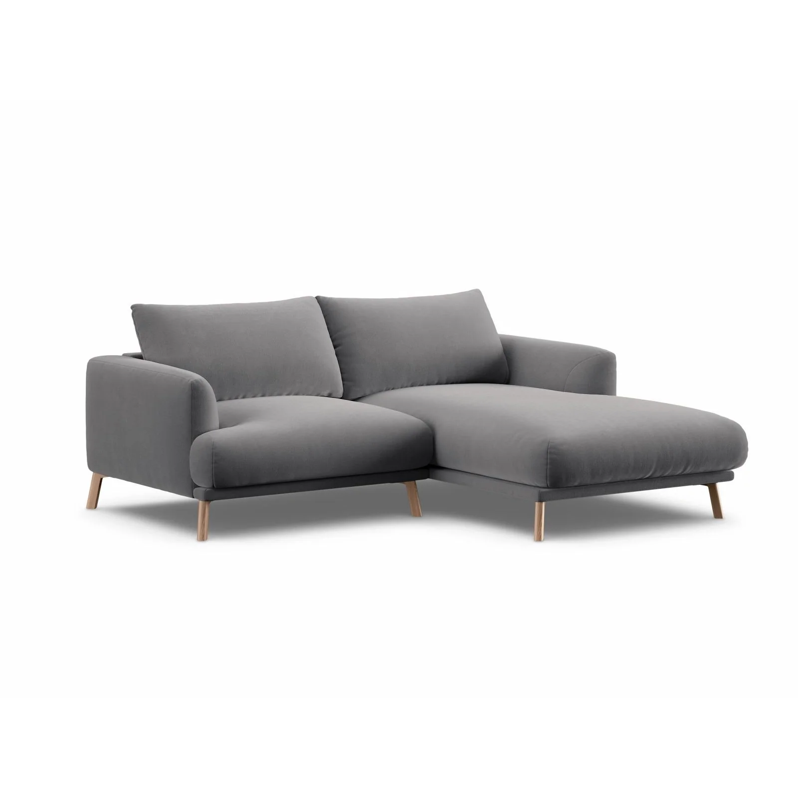 Naomi 3-Sitzer Ecksofa, Rechte Seite, aus Samt oder Strukturstoff, 200x170 cm - Image 46