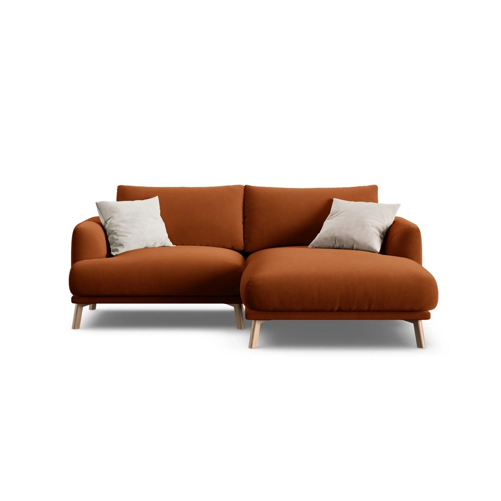 Naomi 3-Sitzer Ecksofa, Rechte Seite, aus Samt oder Strukturstoff, 200x170 cm - Image 49