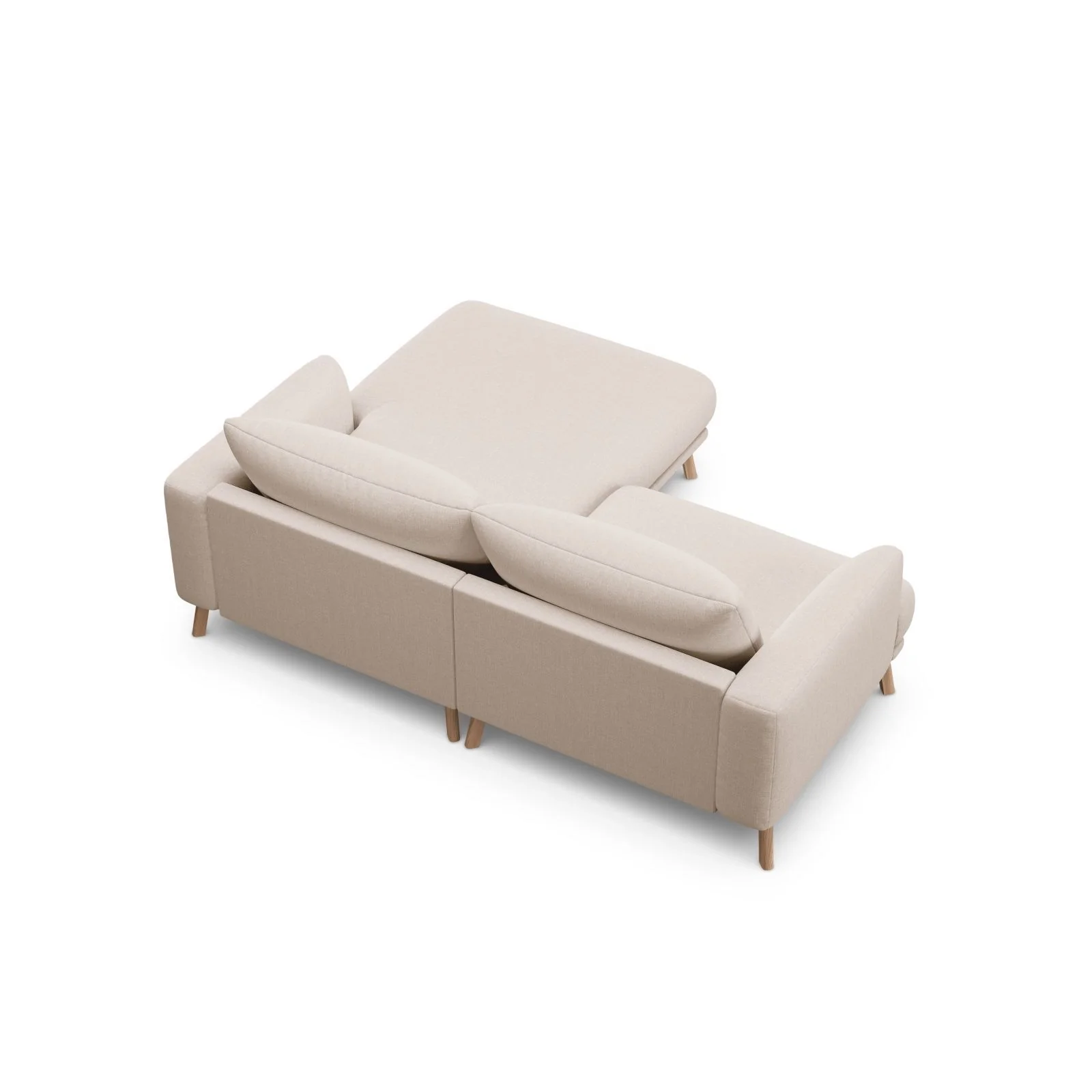 Naomi 3-Sitzer Ecksofa, Rechte Seite, aus Samt oder Strukturstoff, 200x170 cm - Image 5