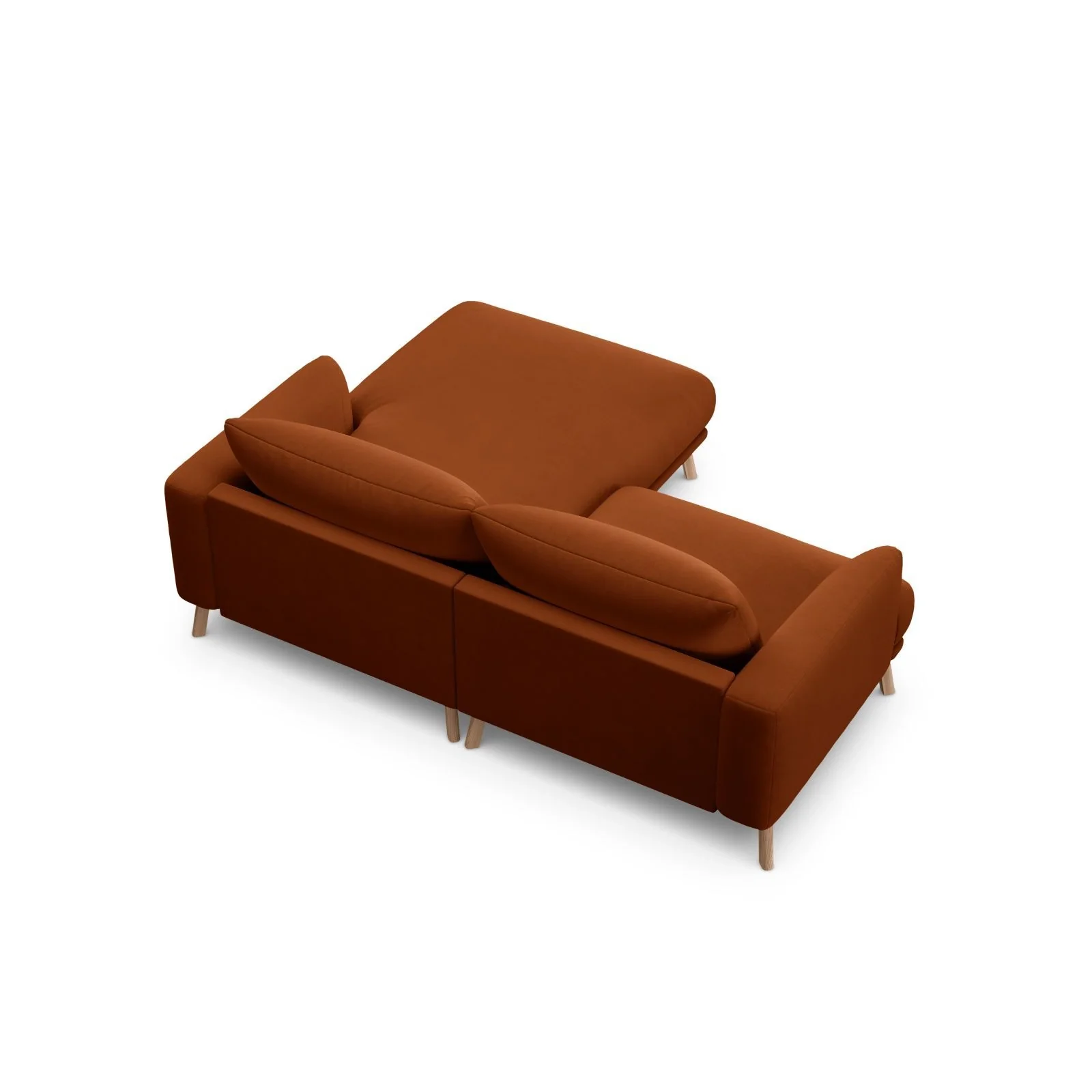 Naomi 3-Sitzer Ecksofa, Rechte Seite, aus Samt oder Strukturstoff, 200x170 cm - Image 53