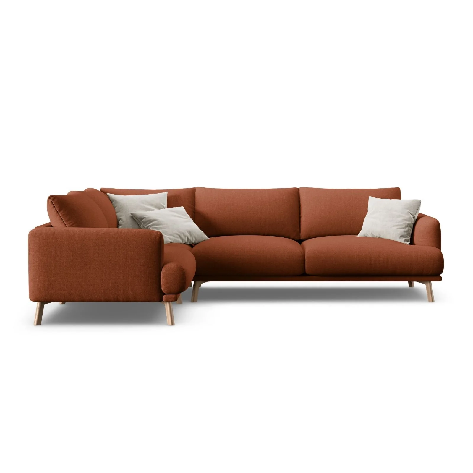 Naomi 4-Sitzer Ecksofa, Linke Seite, aus Samt oder Strukturstoff, 280x195 cm - Image 13