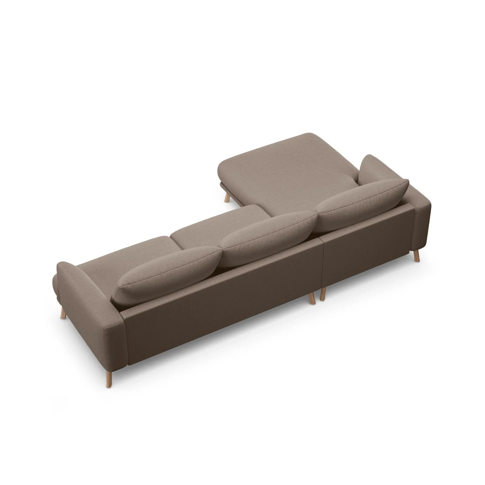 Naomi 4-Sitzer Ecksofa, Linke Seite, aus Samt oder Strukturstoff, 285x170 cm - Image 11