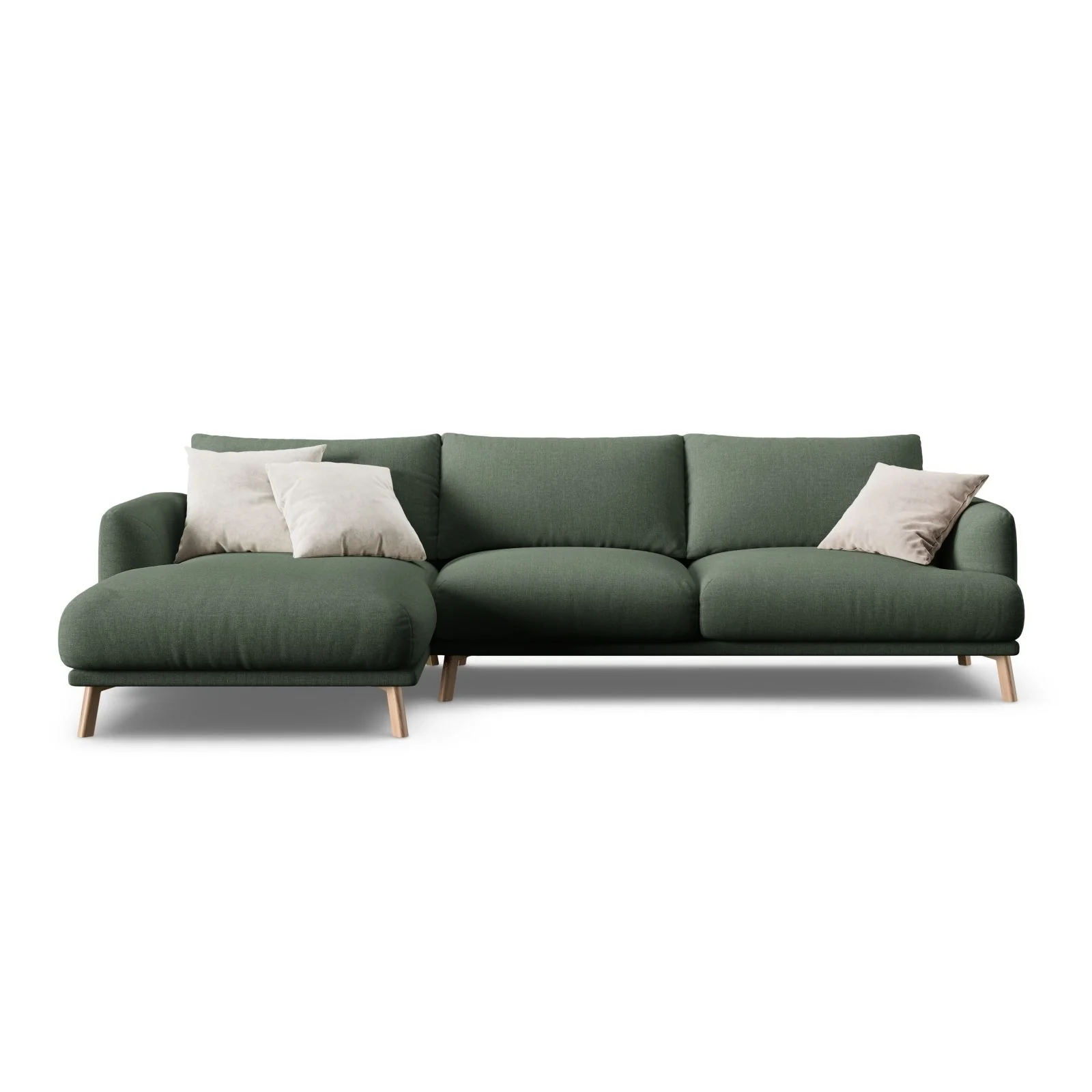 Naomi 4-Sitzer Ecksofa, Linke Seite, aus Samt oder Strukturstoff, 285x170 cm - Image 19