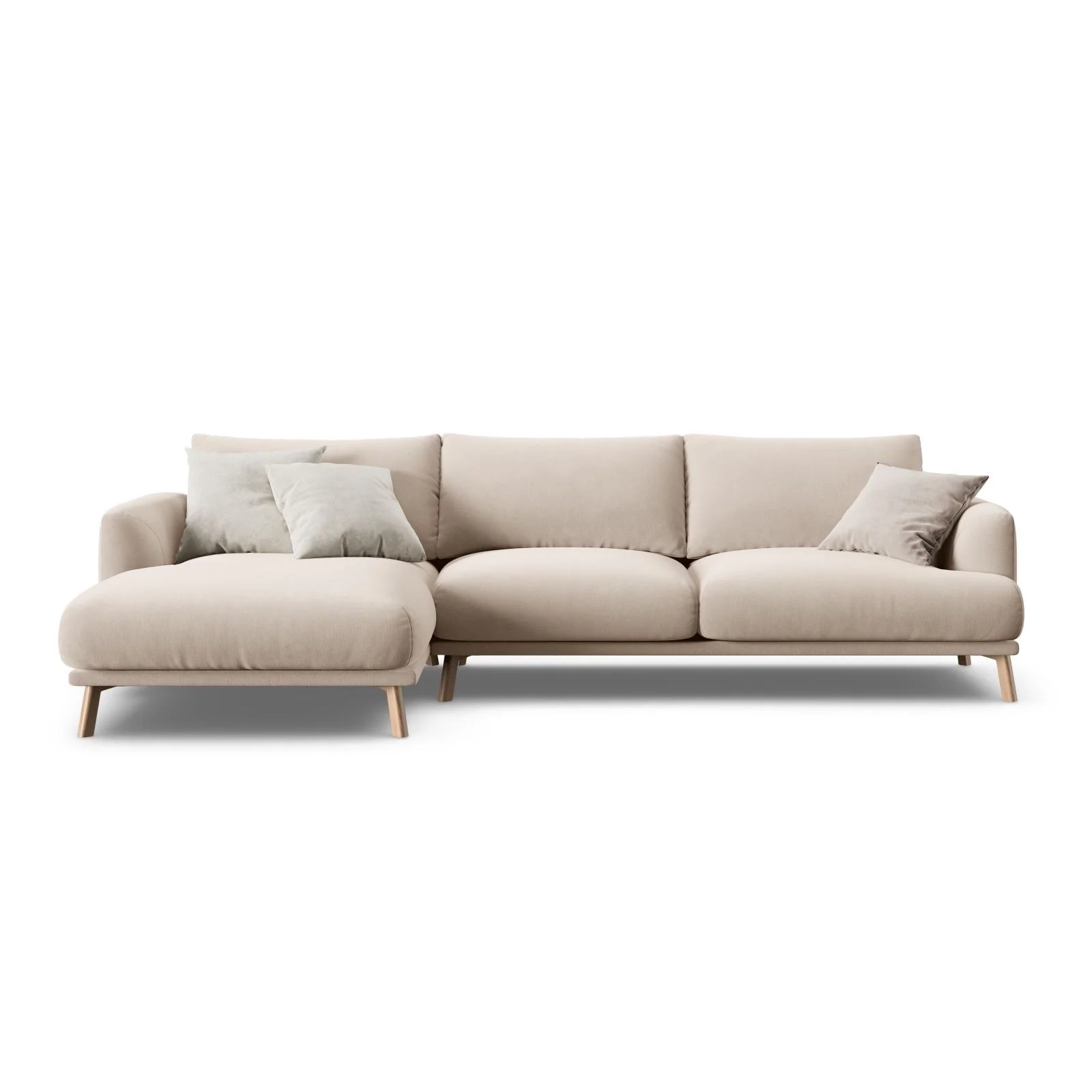 Naomi 4-Sitzer Ecksofa, Linke Seite, aus Samt oder Strukturstoff, 285x170 cm - Image 25