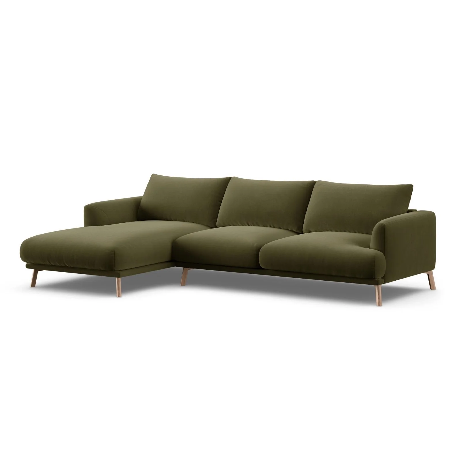 Naomi 4-Sitzer Ecksofa, Linke Seite, aus Samt oder Strukturstoff, 285x170 cm - Image 40