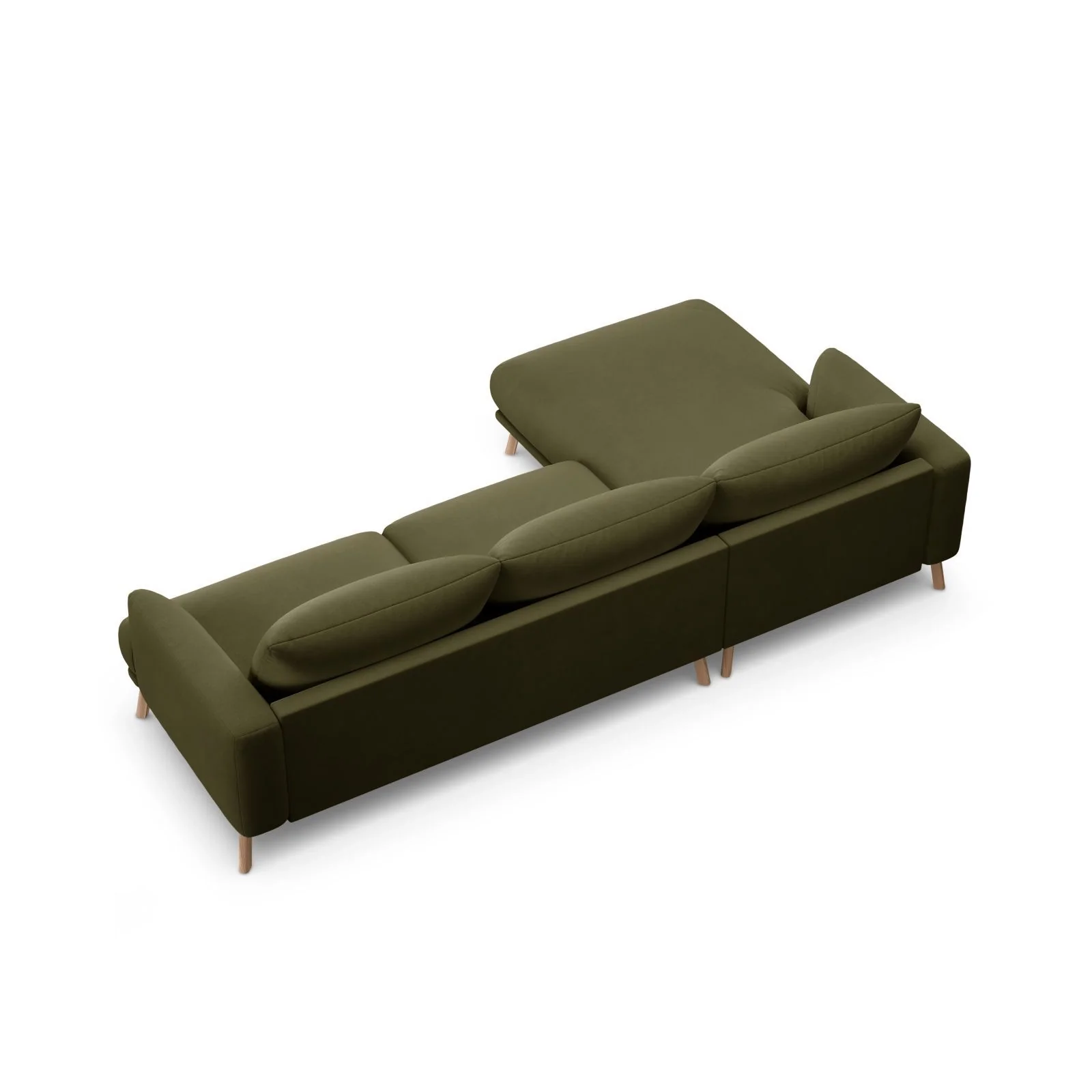 Naomi 4-Sitzer Ecksofa, Linke Seite, aus Samt oder Strukturstoff, 285x170 cm - Image 41