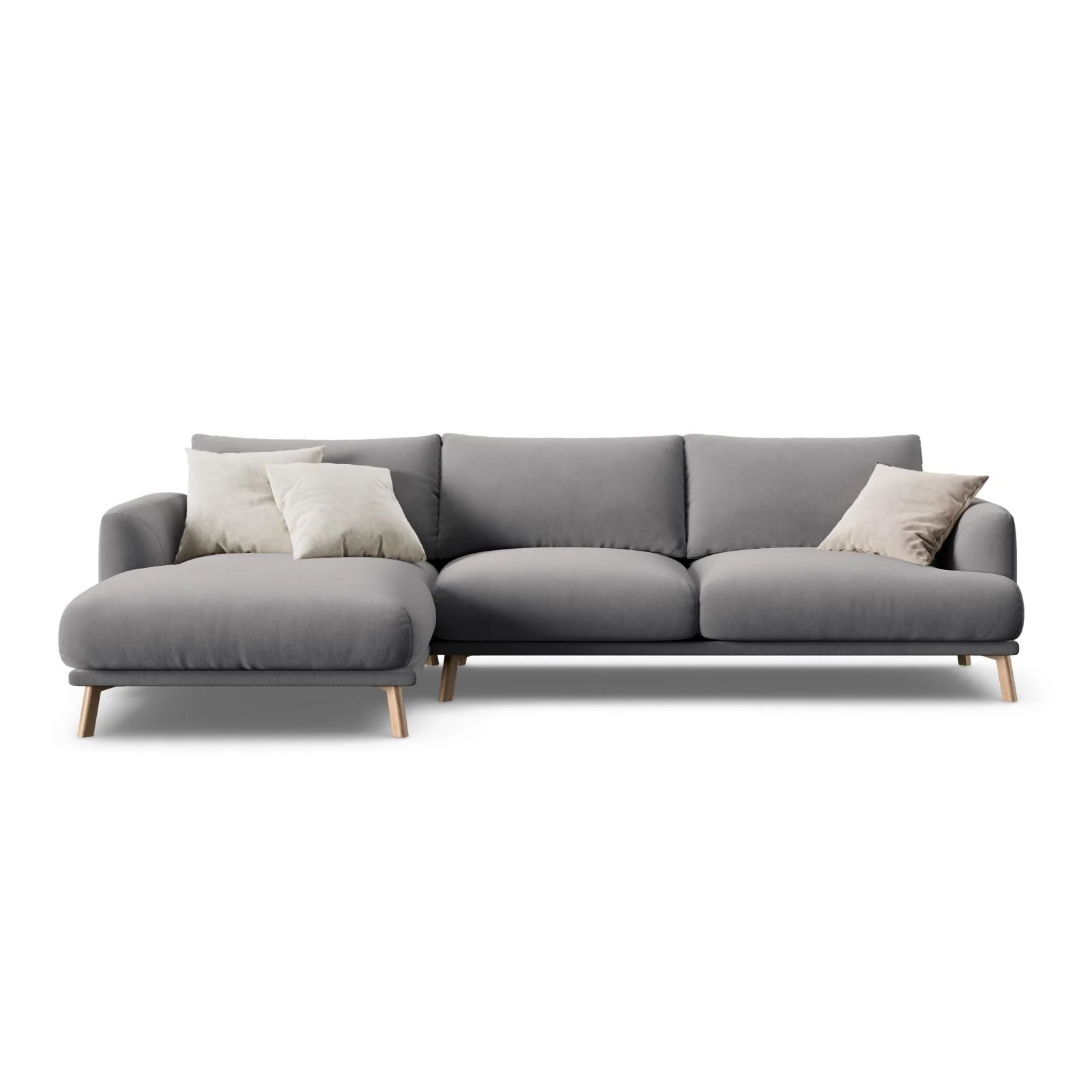 Naomi 4-Sitzer Ecksofa, Linke Seite, aus Samt oder Strukturstoff, 285x170 cm - Image 43