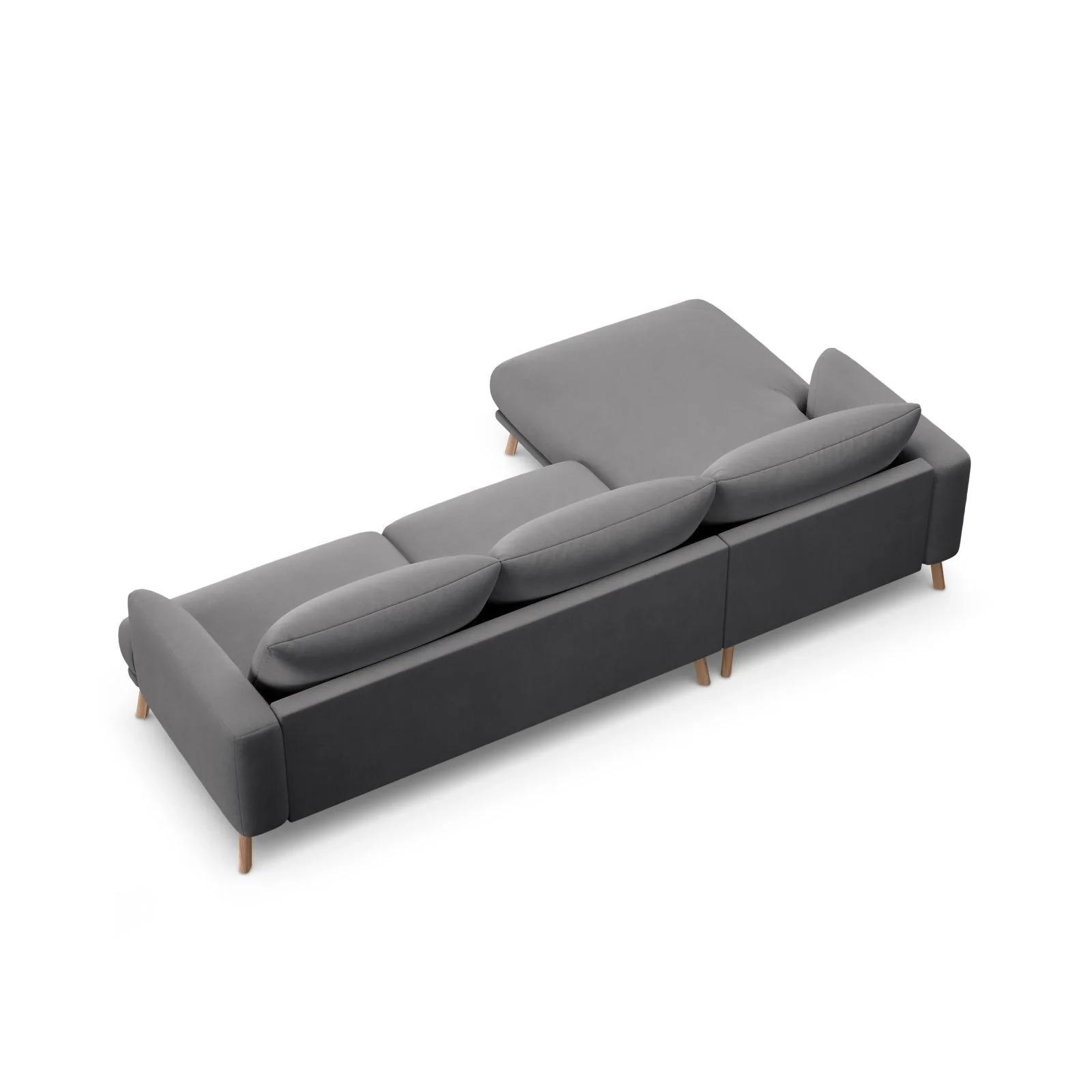 Naomi 4-Sitzer Ecksofa, Linke Seite, aus Samt oder Strukturstoff, 285x170 cm - Image 47