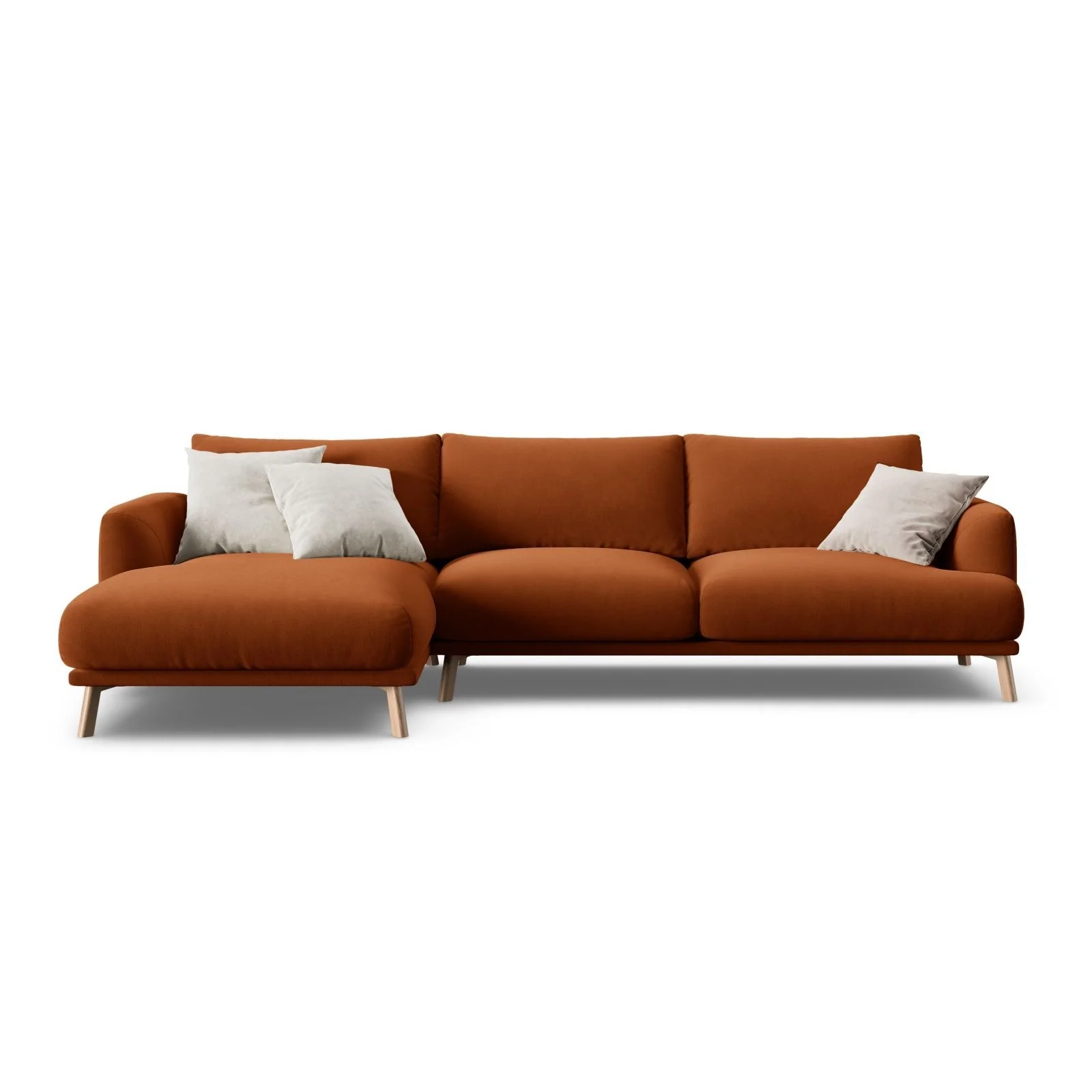 Naomi 4-Sitzer Ecksofa, Linke Seite, aus Samt oder Strukturstoff, 285x170 cm - Image 49