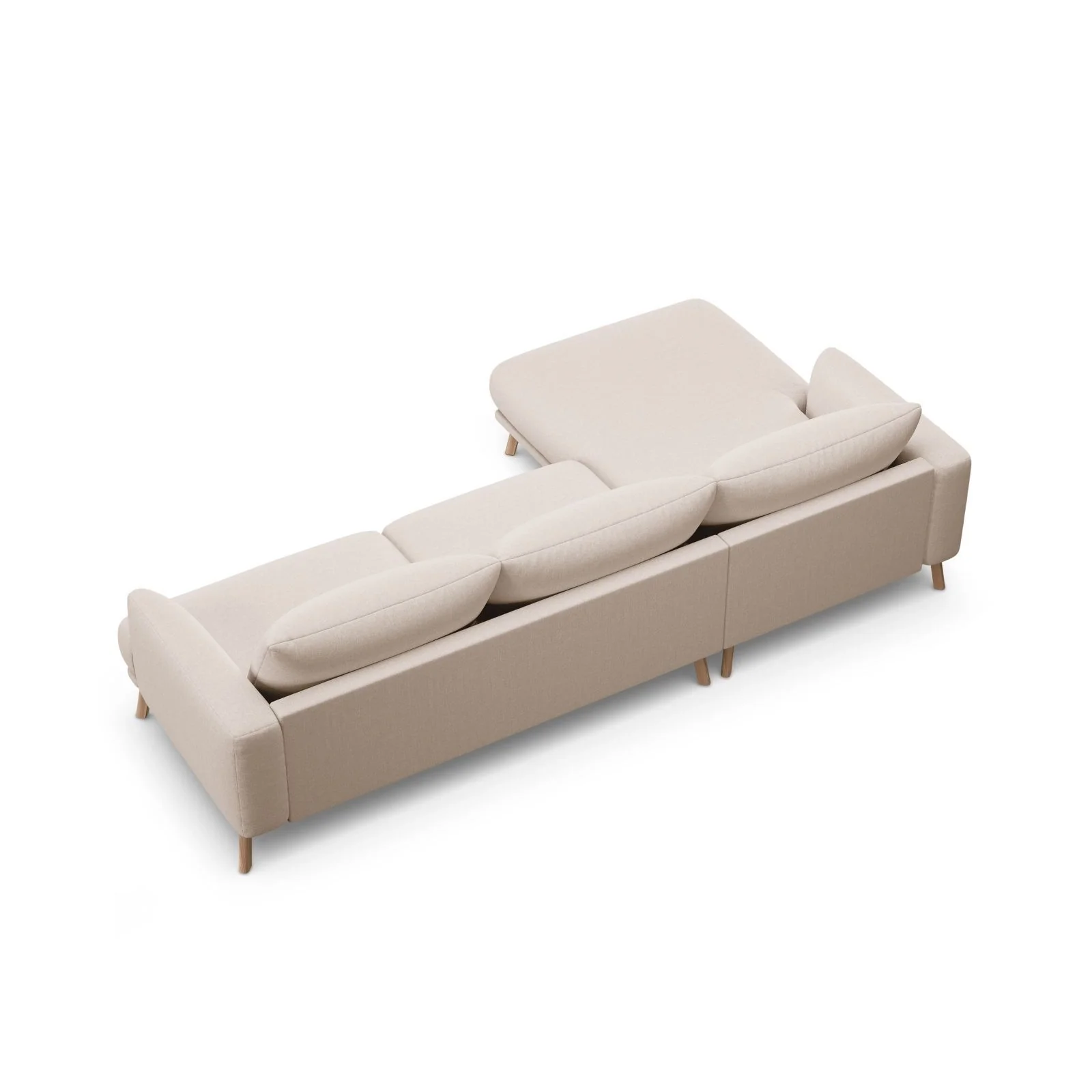 Naomi 4-Sitzer Ecksofa, Linke Seite, aus Samt oder Strukturstoff, 285x170 cm - Image 5