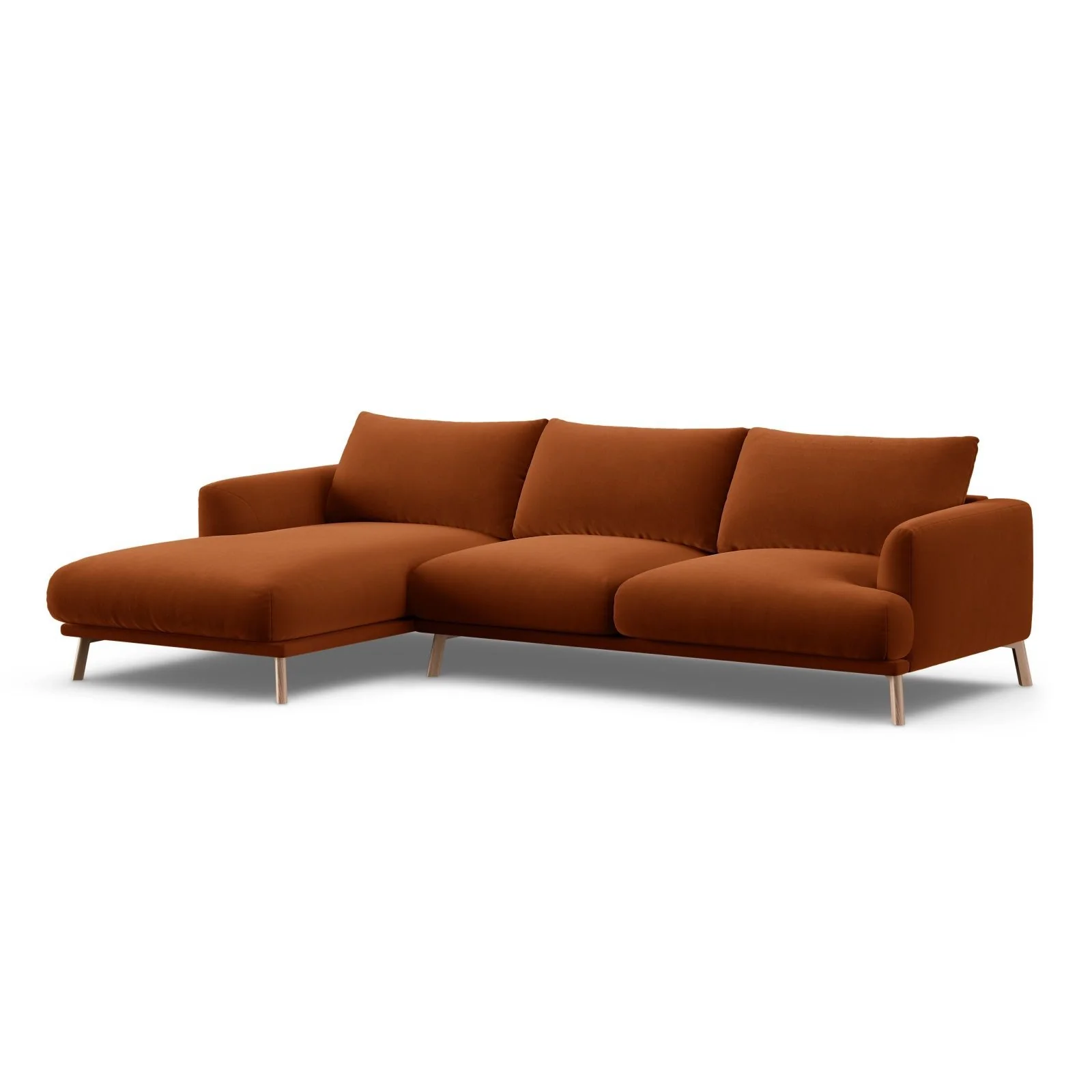 Naomi 4-Sitzer Ecksofa, Linke Seite, aus Samt oder Strukturstoff, 285x170 cm - Image 52