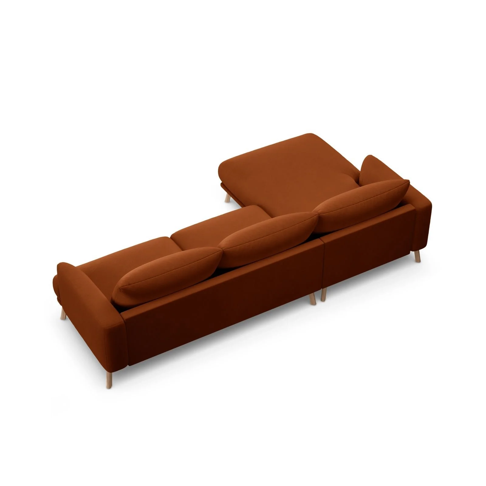 Naomi 4-Sitzer Ecksofa, Linke Seite, aus Samt oder Strukturstoff, 285x170 cm - Image 53