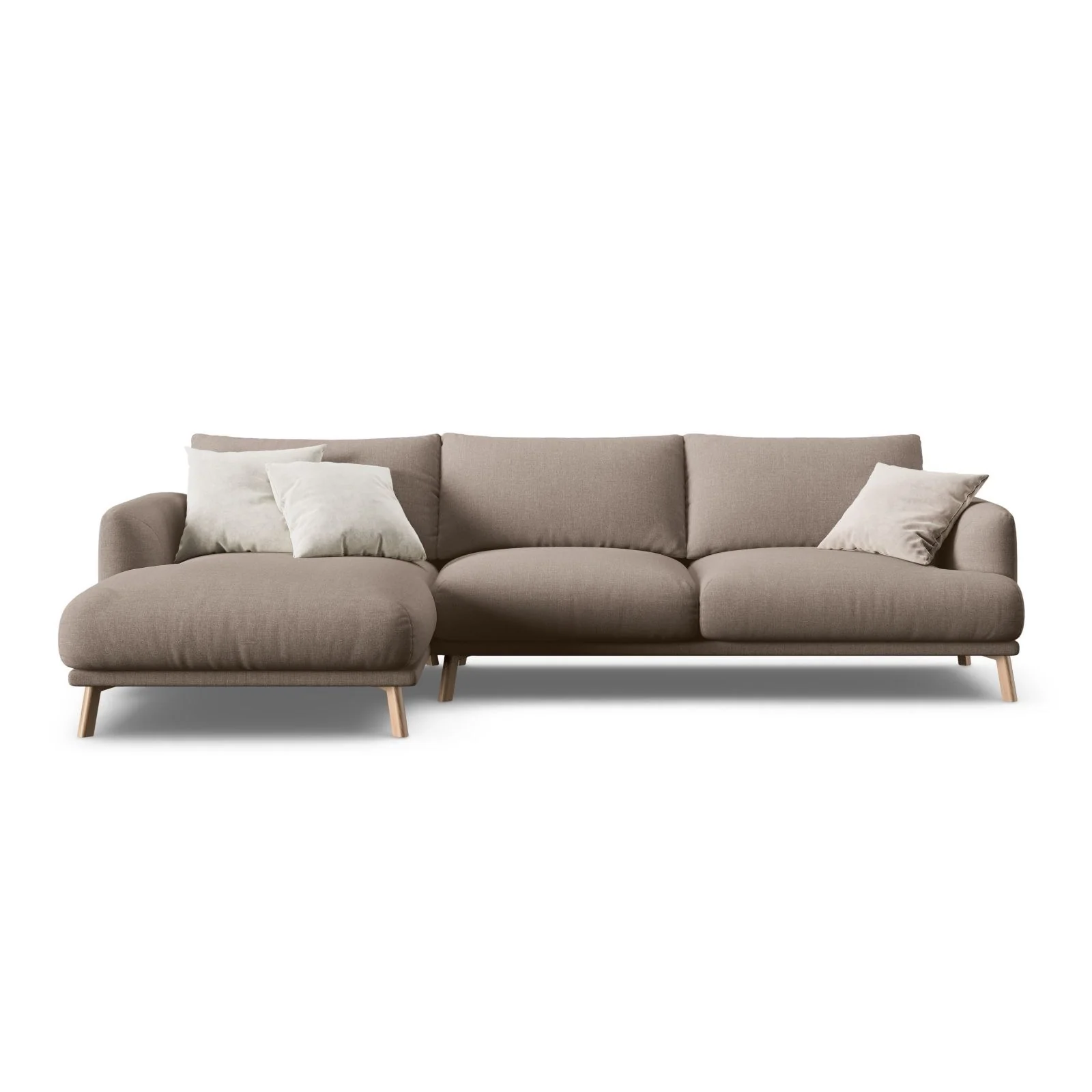 Naomi 4-Sitzer Ecksofa, Linke Seite, aus Samt oder Strukturstoff, 285x170 cm - Image 7