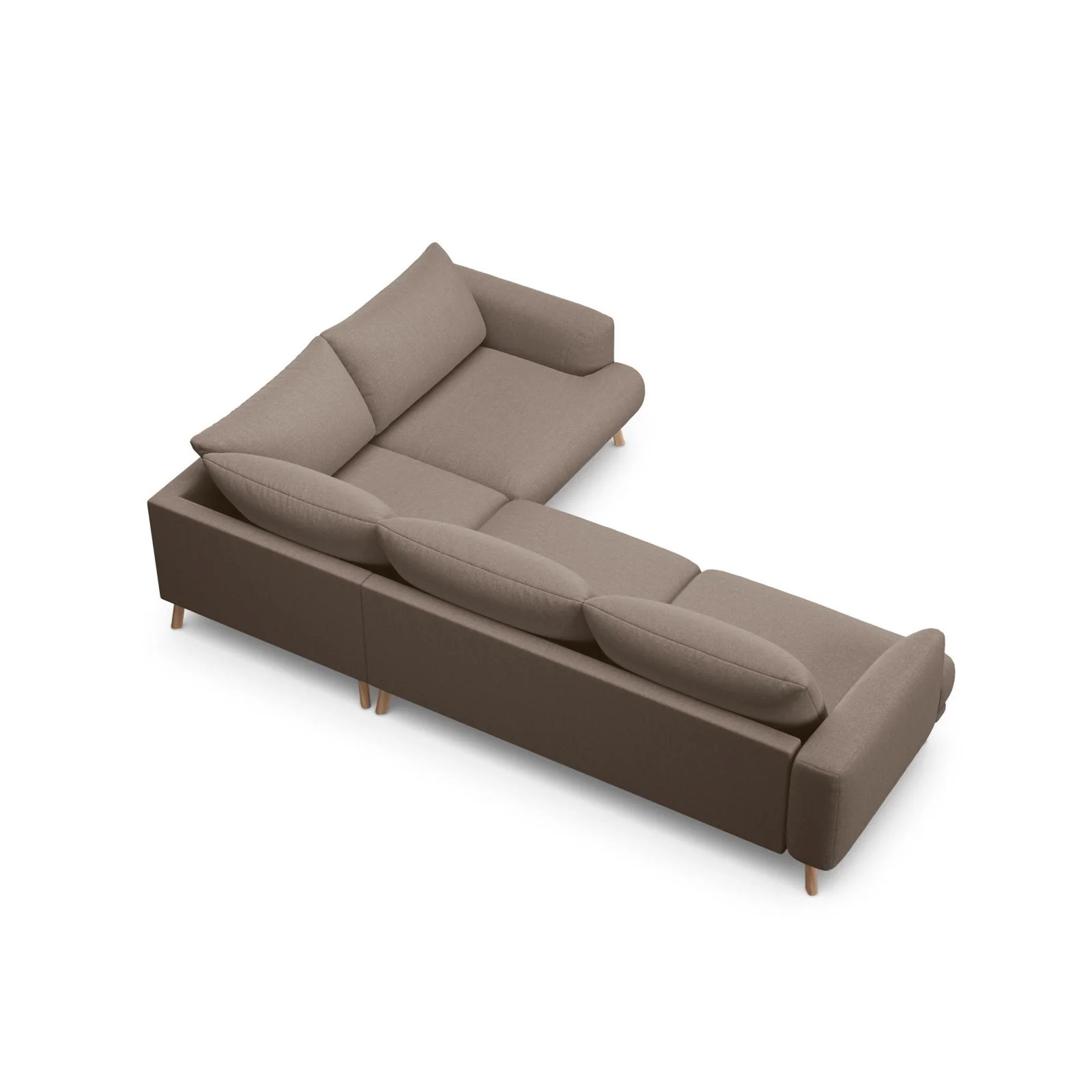 Naomi 4-Sitzer Ecksofa, Rechte Seite, aus Samt oder Strukturstoff, 280x195 cm - Image 11