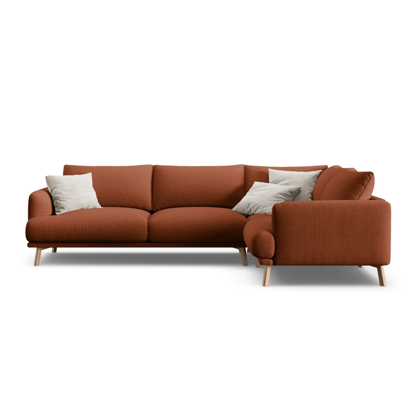 Naomi 4-Sitzer Ecksofa, Rechte Seite, aus Samt oder Strukturstoff, 280x195 cm - Image 13