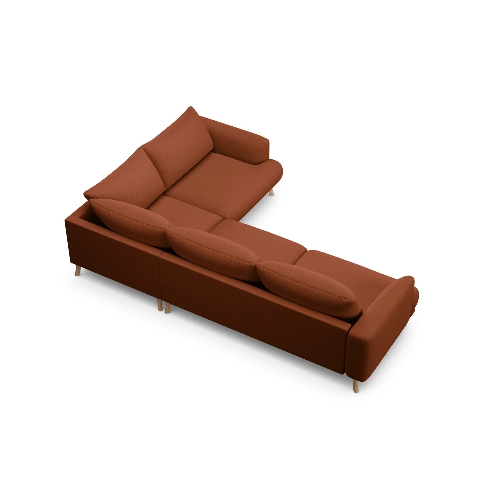 Naomi 4-Sitzer Ecksofa, Rechte Seite, aus Samt oder Strukturstoff, 280x195 cm - Image 17