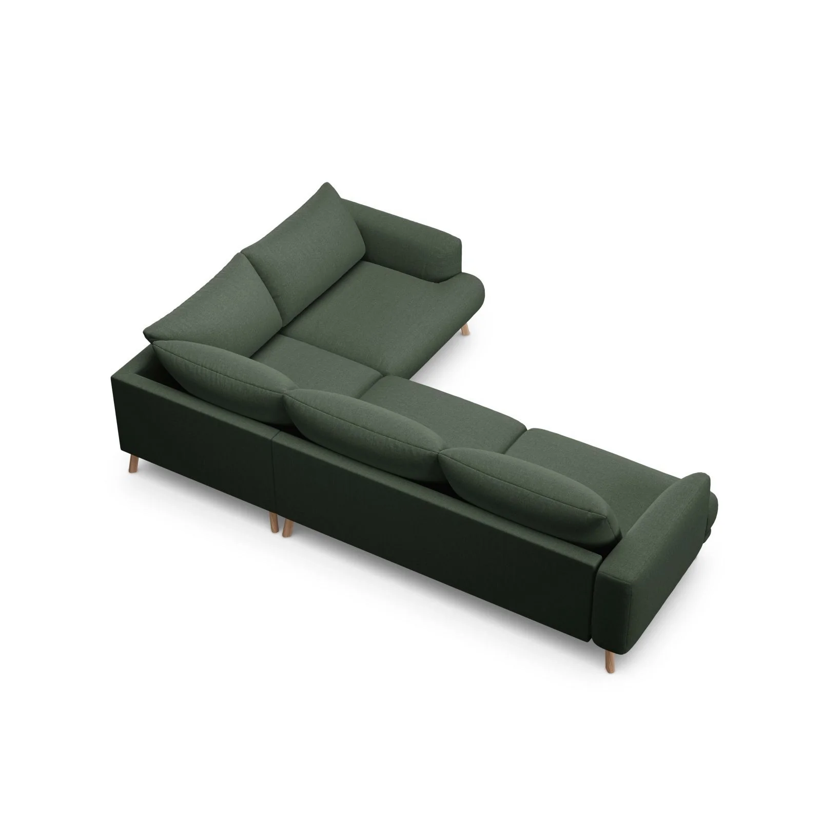 Naomi 4-Sitzer Ecksofa, Rechte Seite, aus Samt oder Strukturstoff, 280x195 cm - Image 23