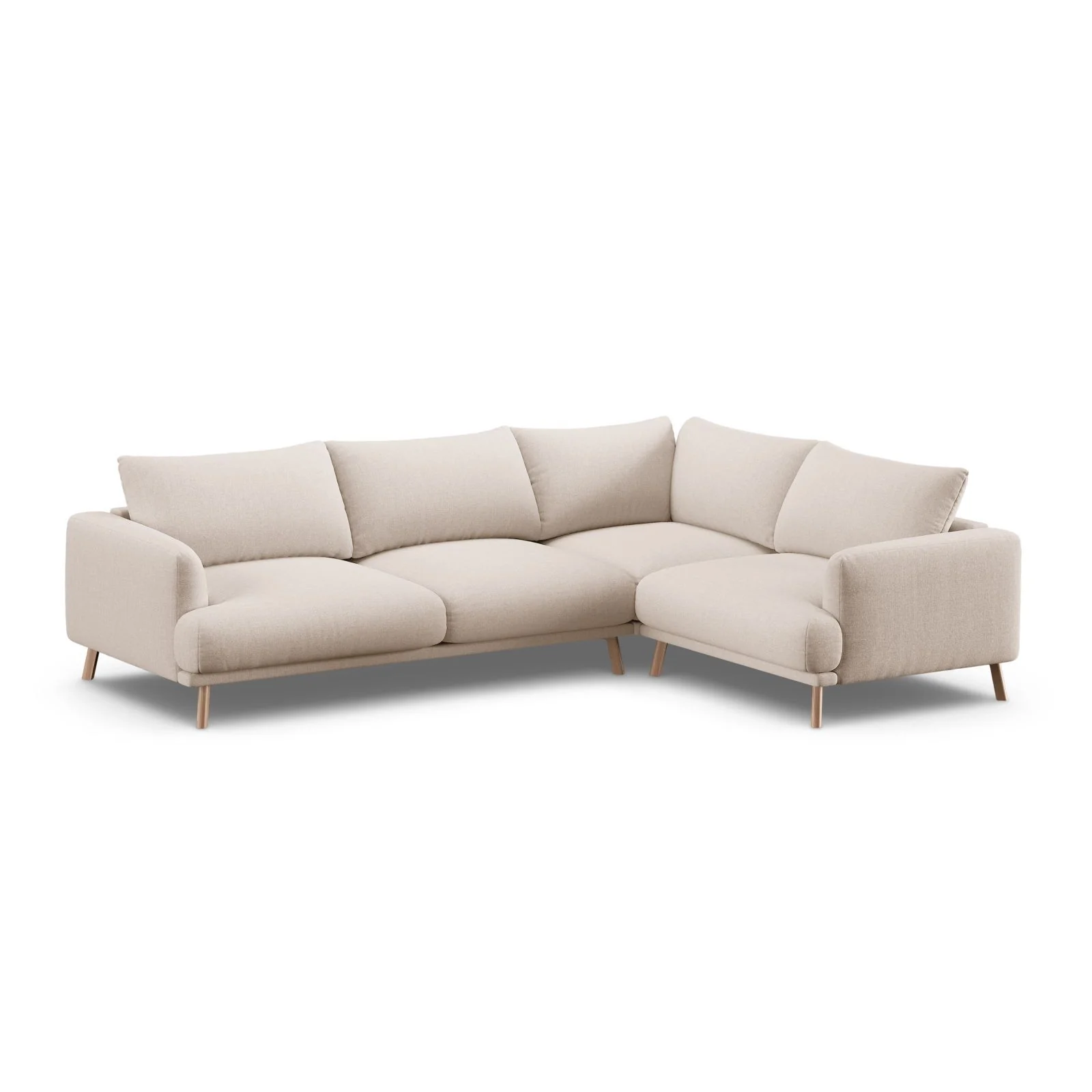 Naomi 4-Sitzer Ecksofa, Rechte Seite, aus Samt oder Strukturstoff, 280x195 cm - Image 4