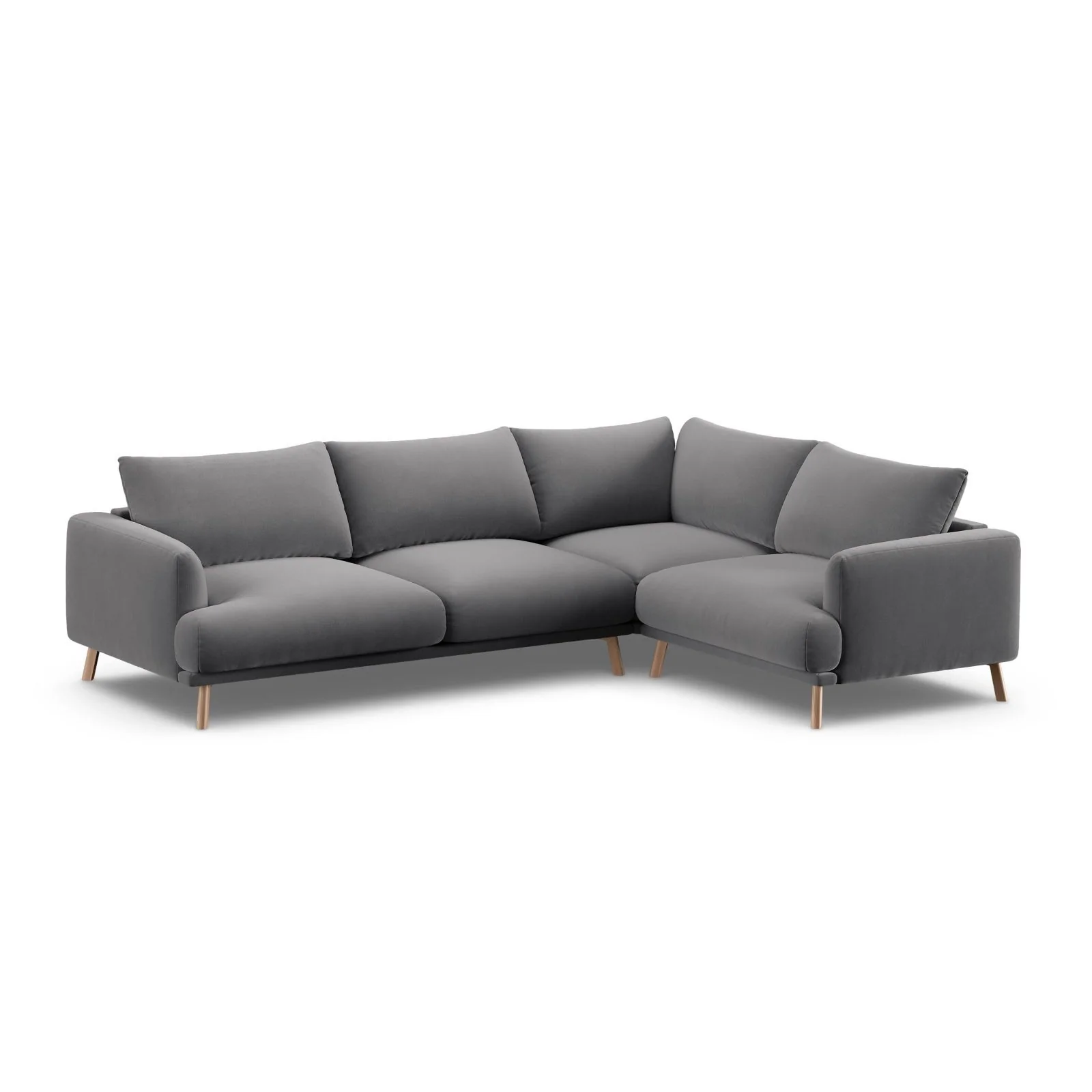 Naomi 4-Sitzer Ecksofa, Rechte Seite, aus Samt oder Strukturstoff, 280x195 cm - Image 46