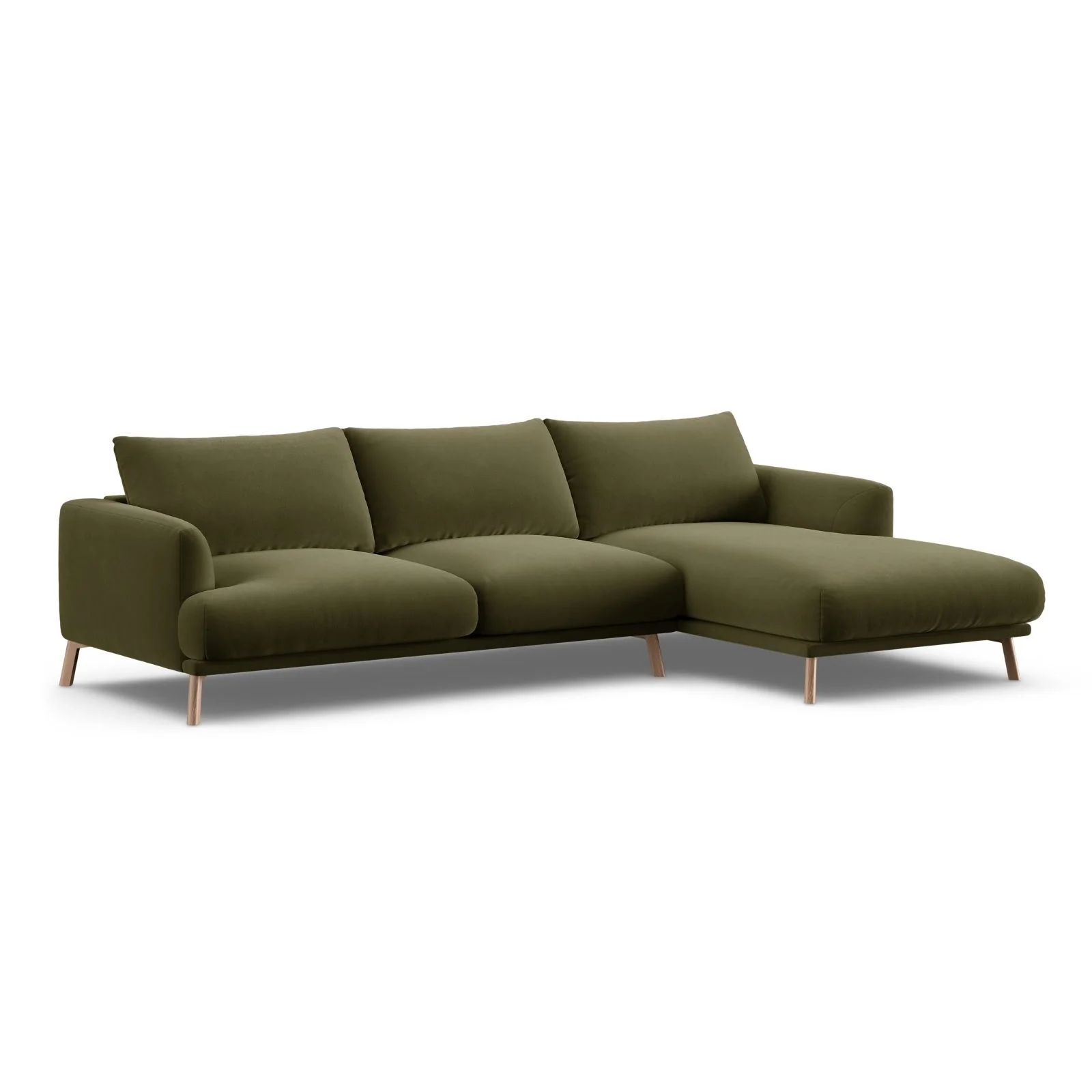 Naomi 4-Sitzer Ecksofa, Rechte Seite, aus Samt oder Strukturstoff, 285x170 cm - Image 40