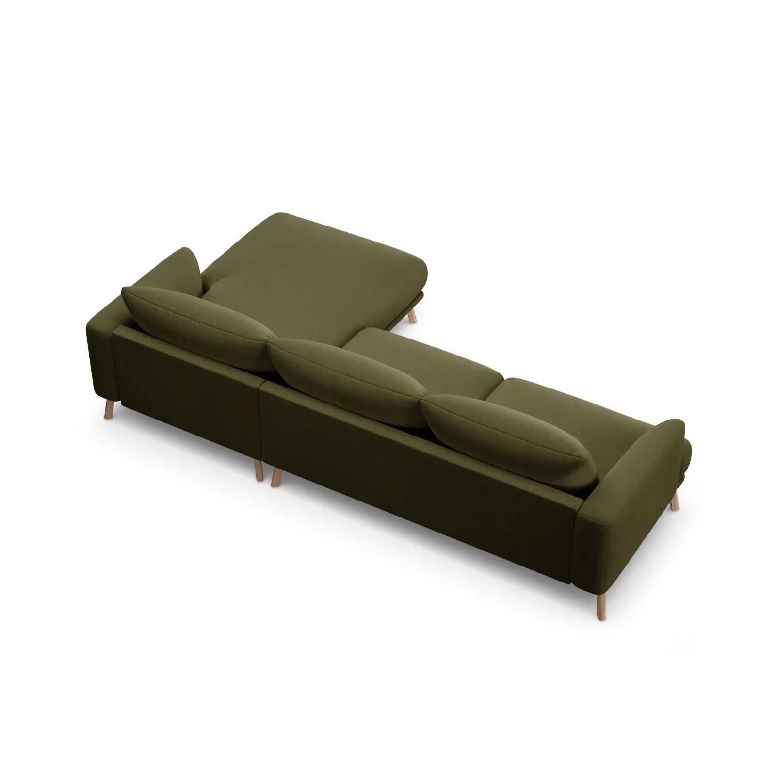 Naomi 4-Sitzer Ecksofa, Rechte Seite, aus Samt oder Strukturstoff, 285x170 cm - Image 41