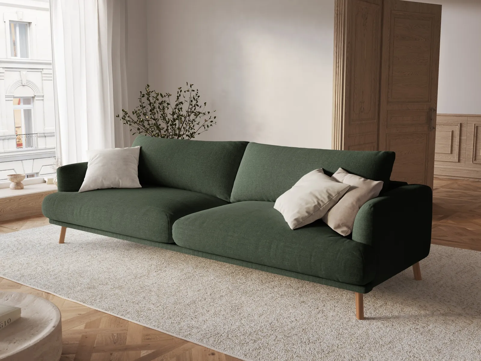 Naomi 4-Sitzer Sofa aus Samt oder Strukturstoff, 230x95 cm - Image 20