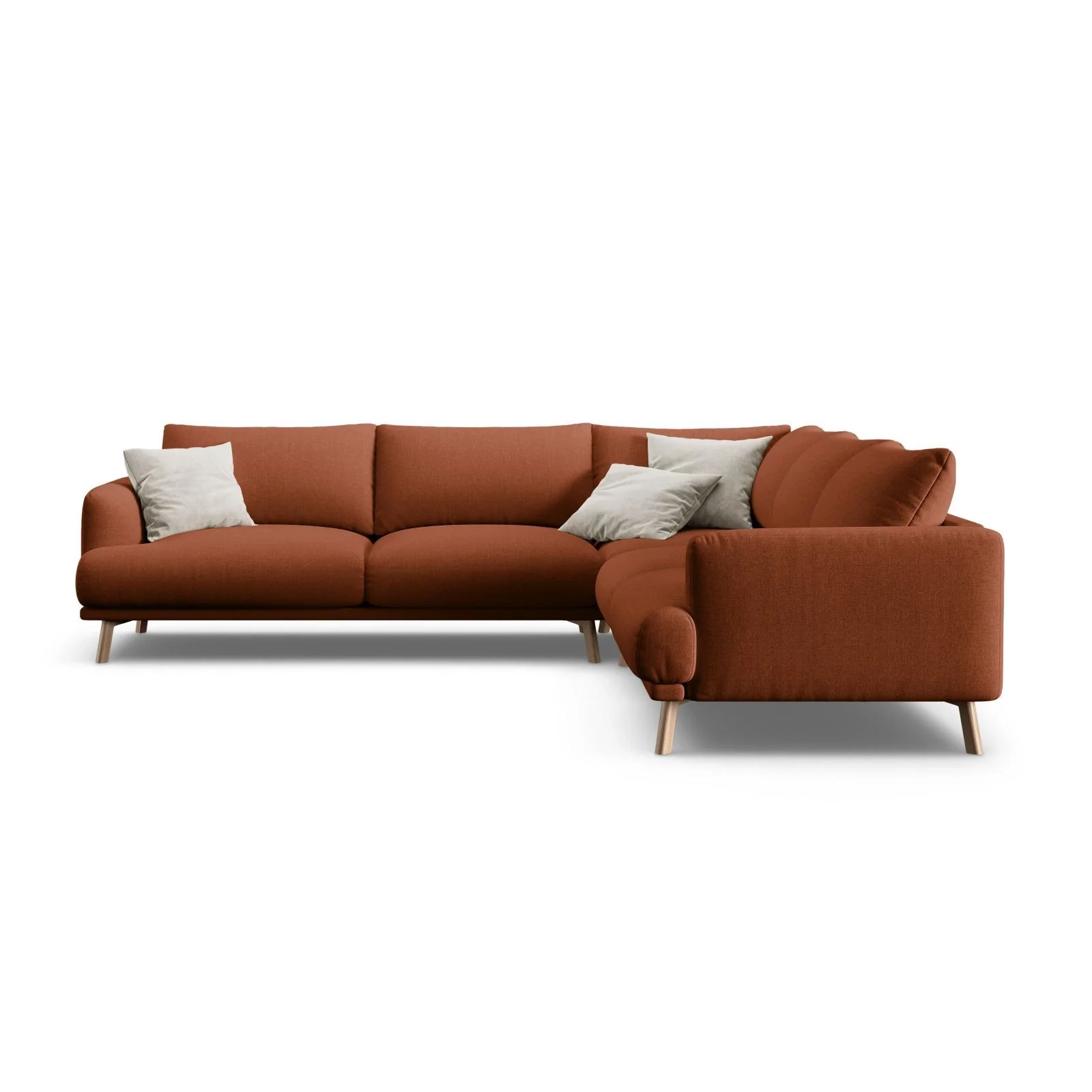 Naomi 5-Sitzer Ecksofa, Symmetrisch, aus Samt oder Strukturstoff, 280x280 cm - Image 13