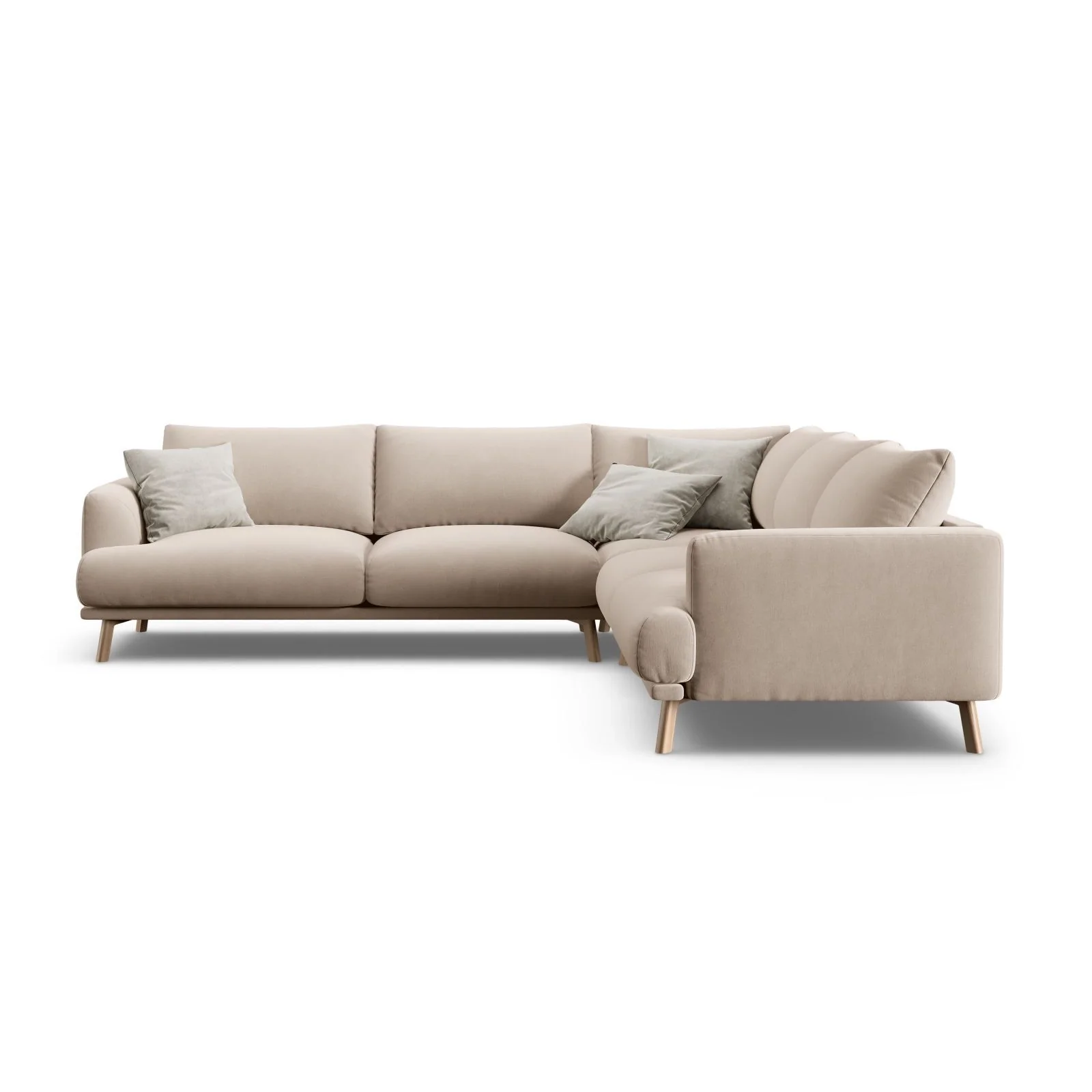 Naomi 5-Sitzer Ecksofa, Symmetrisch, aus Samt oder Strukturstoff, 280x280 cm - Image 25