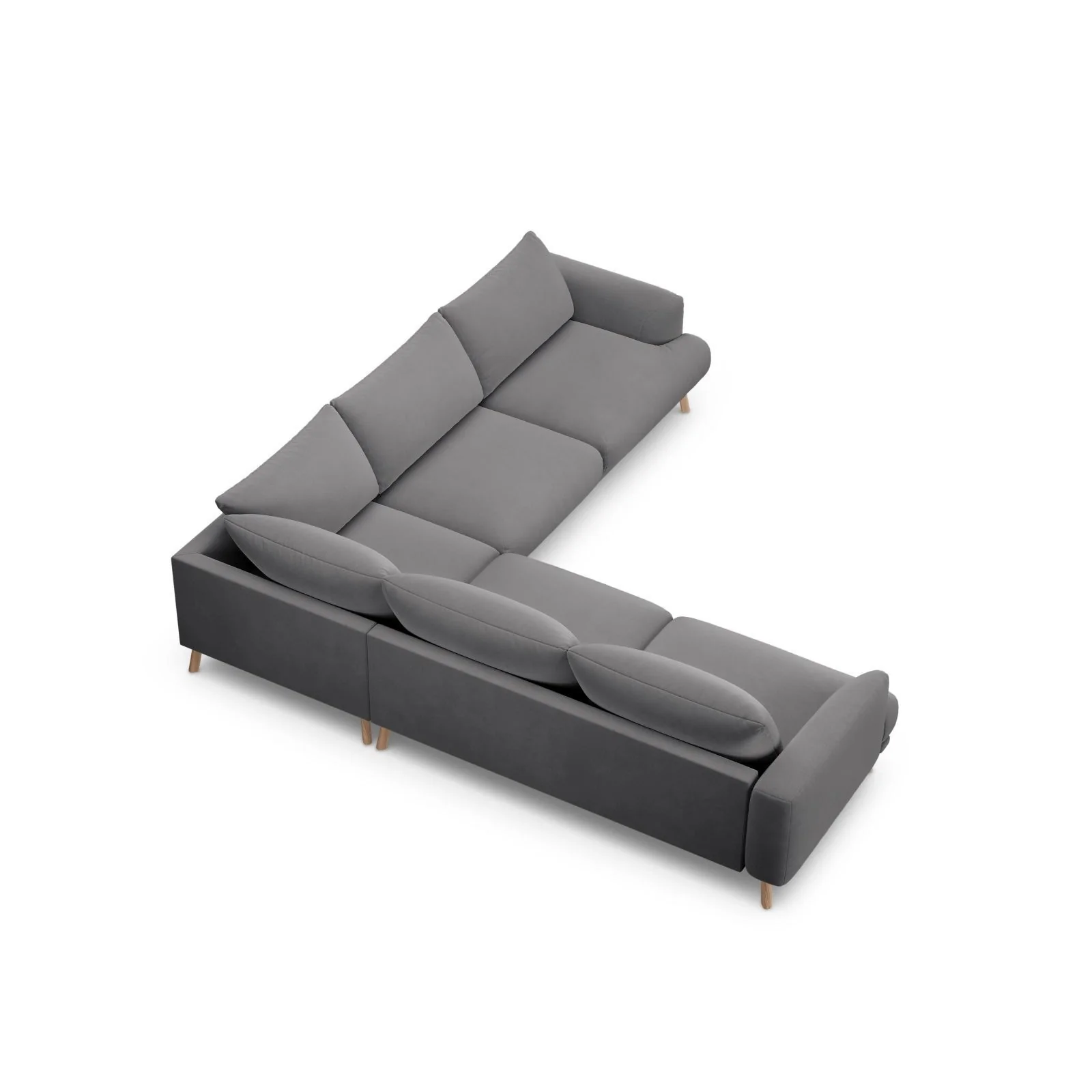 Naomi 5-Sitzer Ecksofa, Symmetrisch, aus Samt oder Strukturstoff, 280x280 cm - Image 47