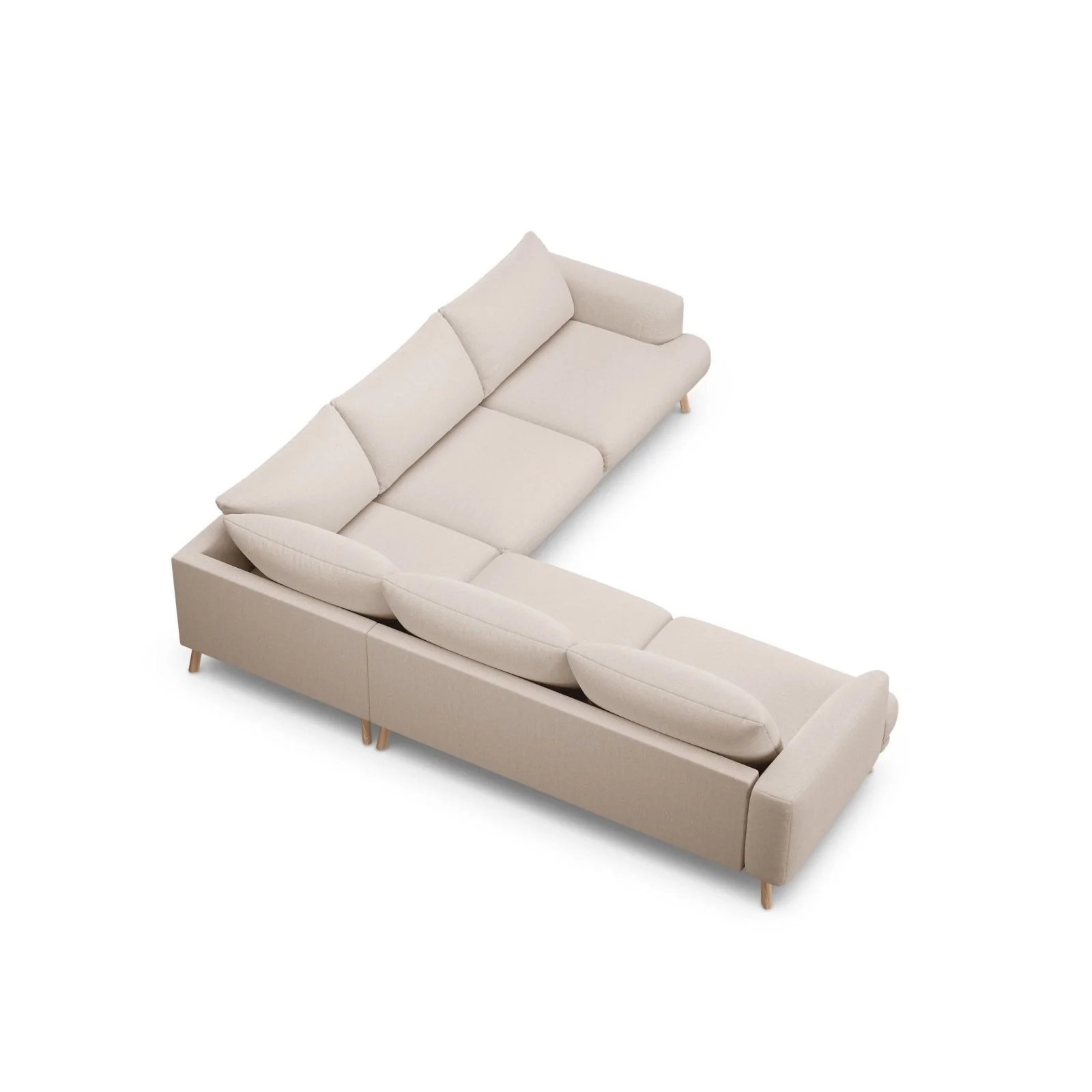 Naomi 5-Sitzer Ecksofa, Symmetrisch, aus Samt oder Strukturstoff, 280x280 cm - Image 5