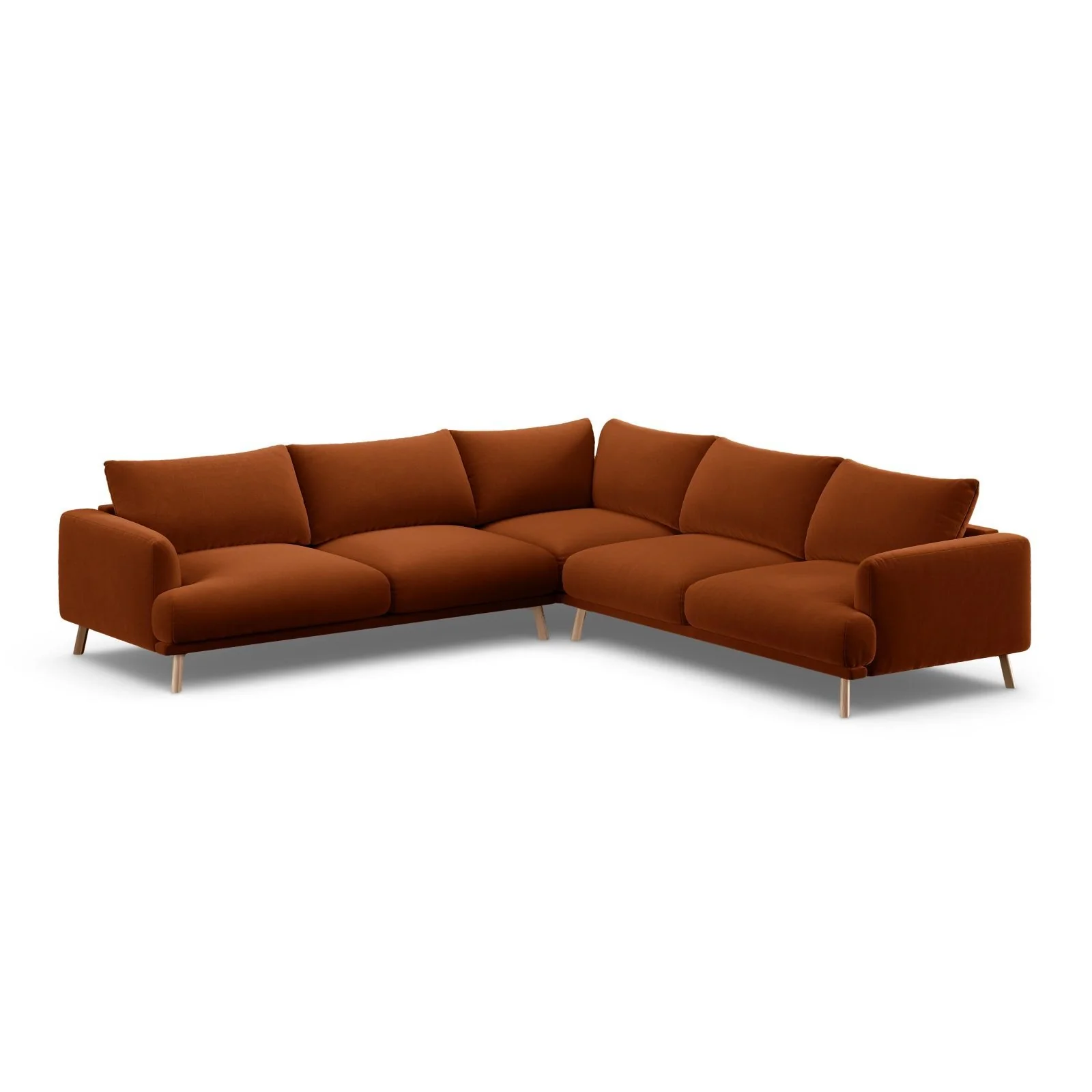 Naomi 5-Sitzer Ecksofa, Symmetrisch, aus Samt oder Strukturstoff, 280x280 cm - Image 52