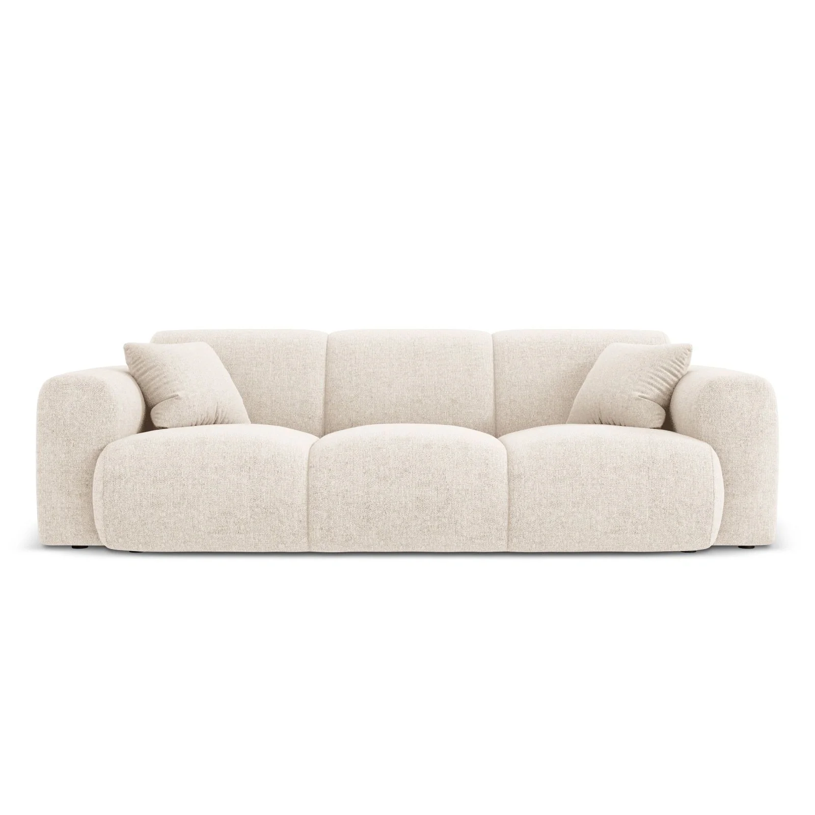 Nolio 3-Sitzer Sofa aus Samt oder Chenille, 235x95x72 cm
