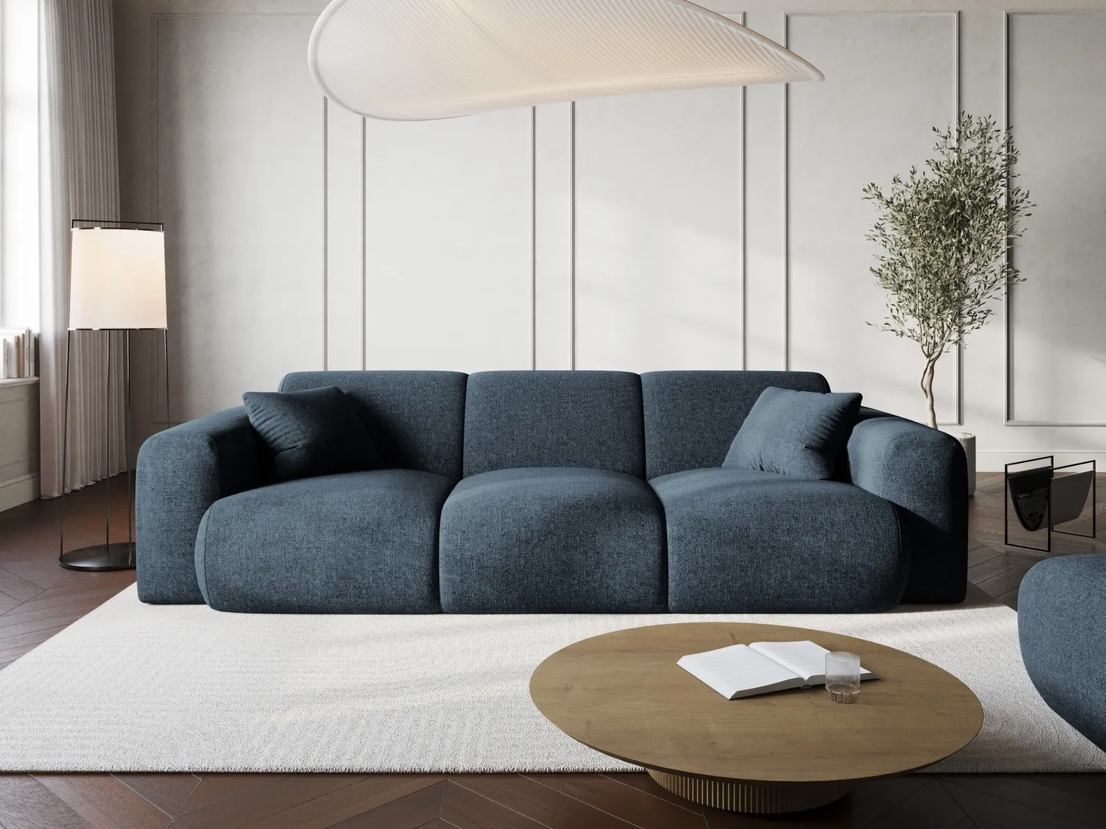 Nolio 3-Sitzer Sofa aus Samt oder Chenille, 235x95x72 cm - Image 32