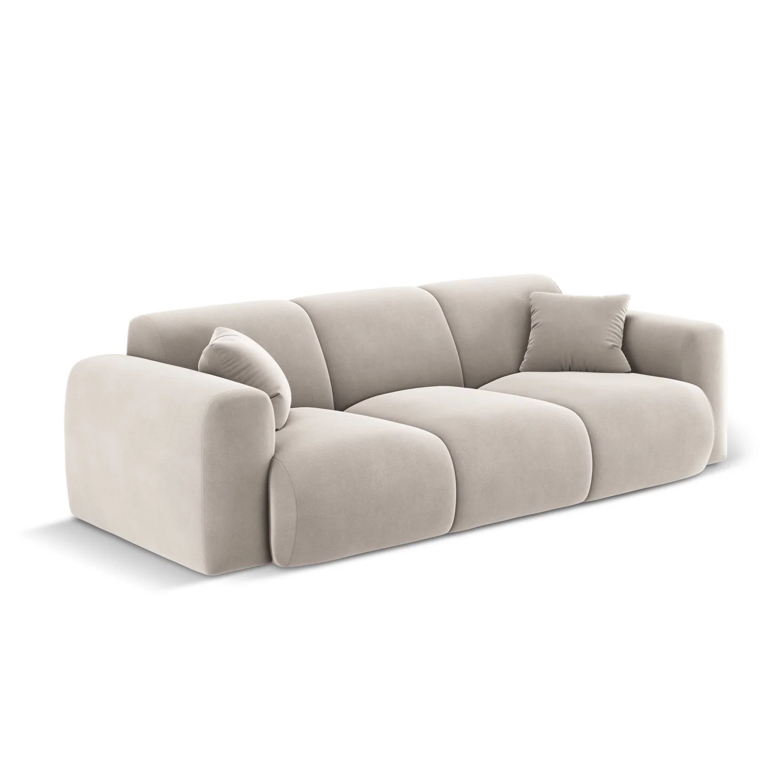 Nolio 3-Sitzer Sofa aus Samt oder Chenille, 235x95x72 cm - Image 58