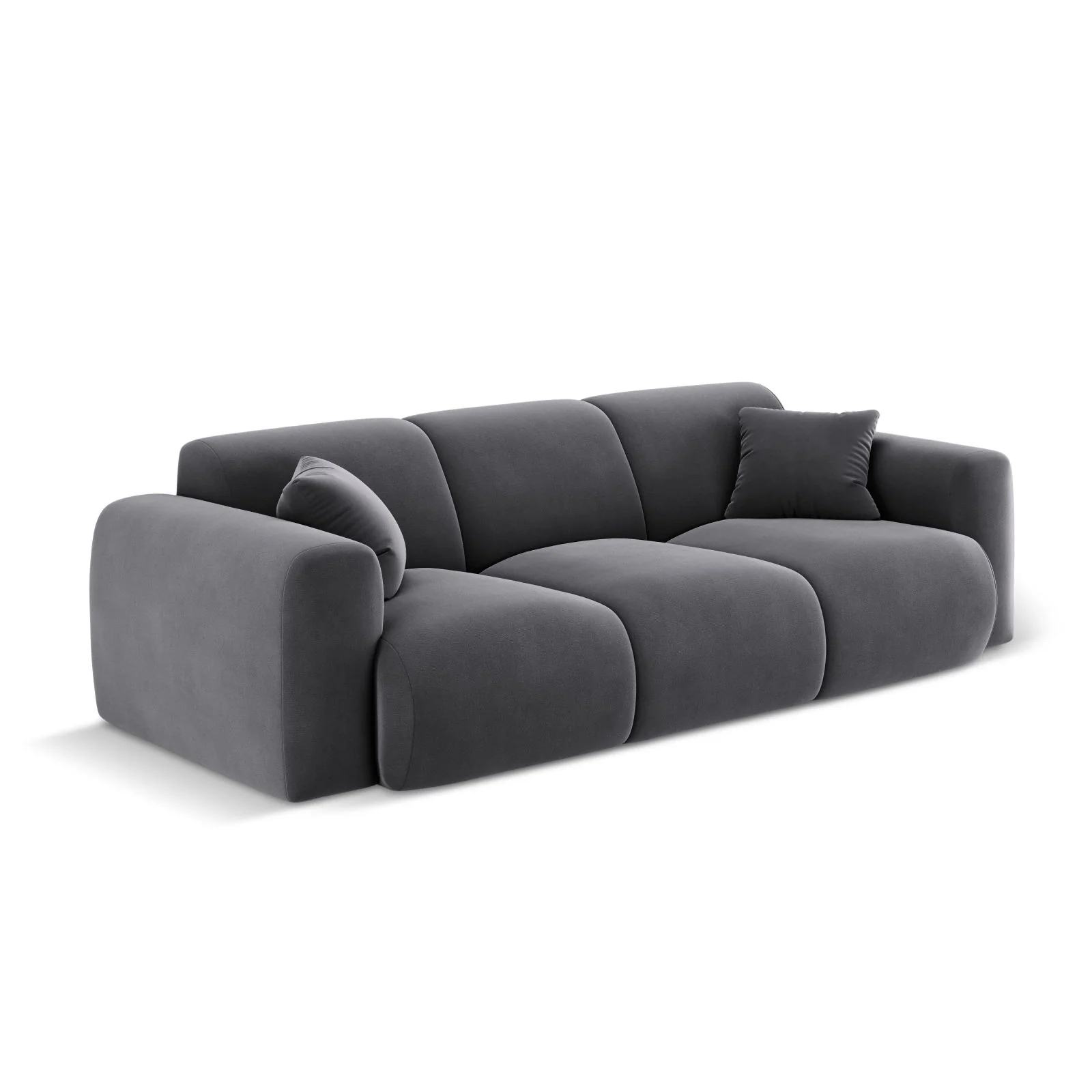 Nolio 3-Sitzer Sofa aus Samt oder Chenille, 235x95x72 cm - Image 70