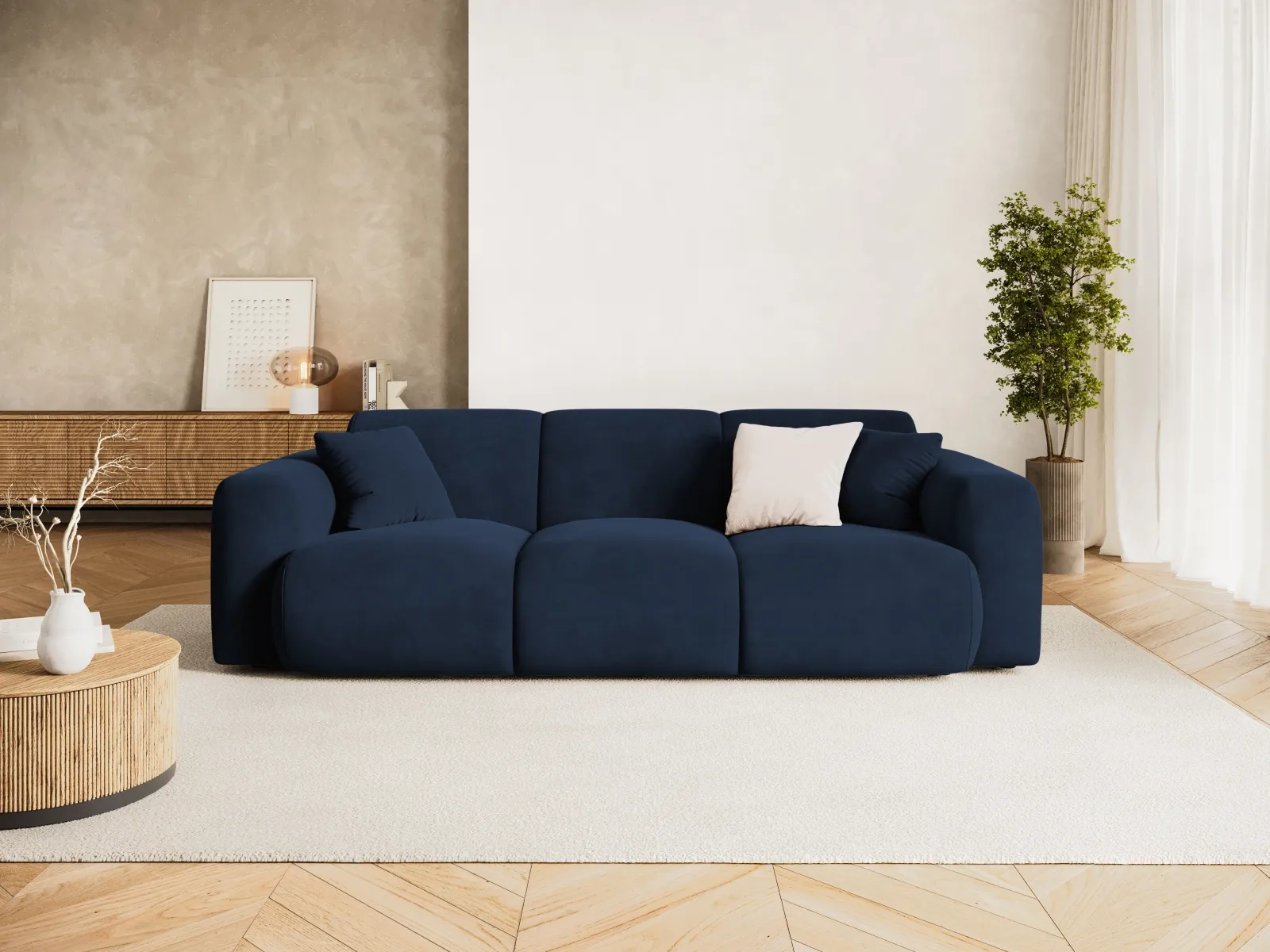 Nolio 3-Sitzer Sofa aus Samt oder Chenille, 235x95x72 cm - Image 86