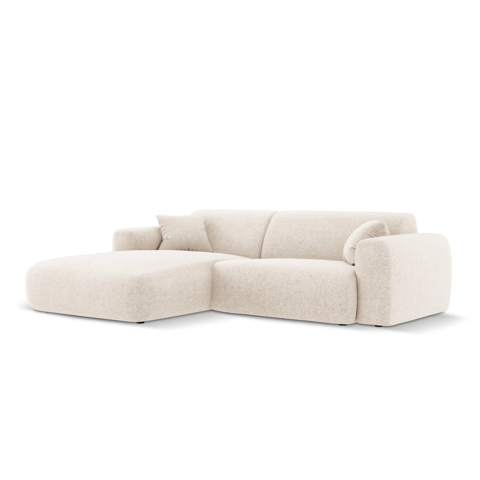 Nolio 4-Sitzer Ecksofa, Linke Seite, aus Samt oder Chenille, 235x170x72 cm - Image 4