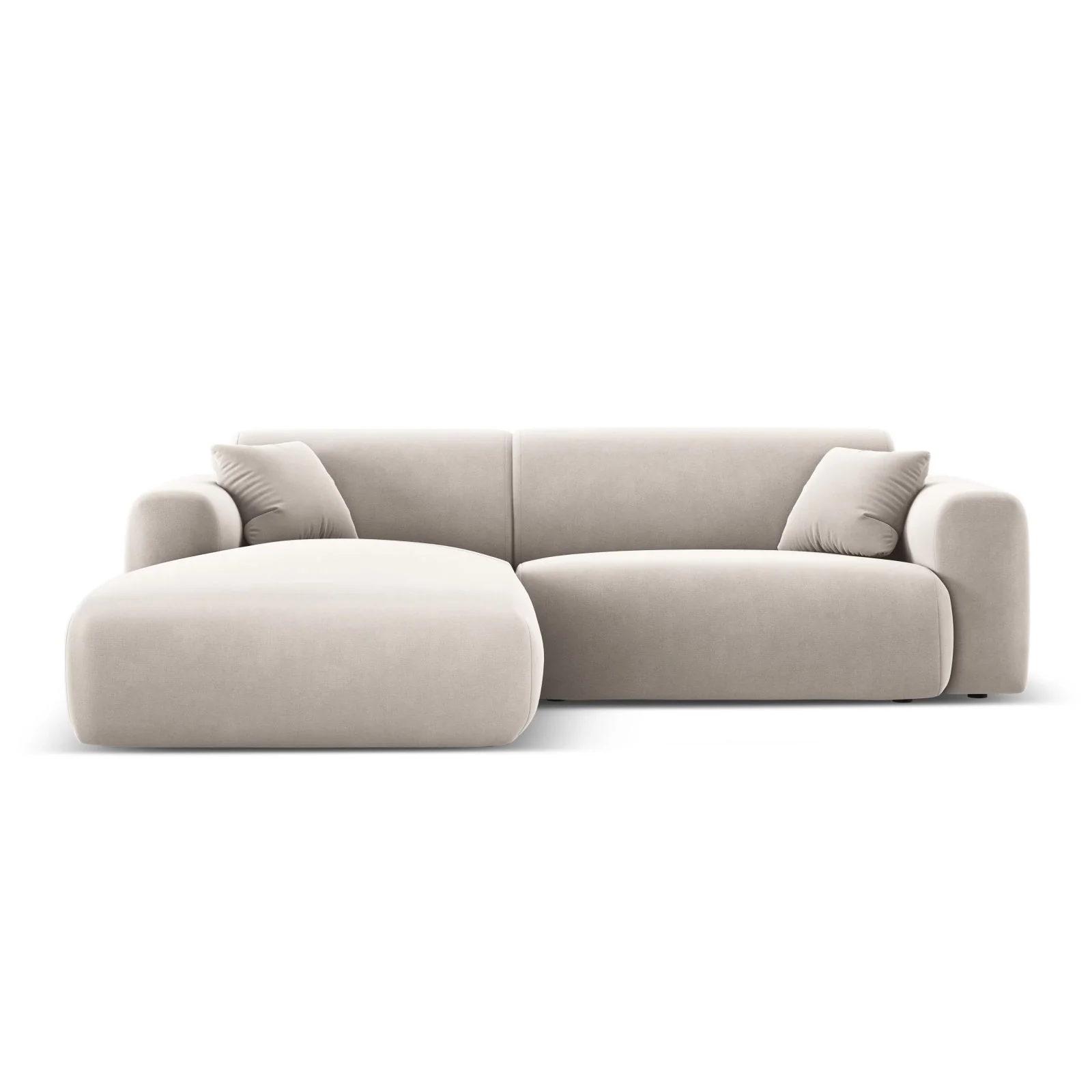 Nolio 4-Sitzer Ecksofa, Linke Seite, aus Samt oder Chenille, 235x170x72 cm - Image 55
