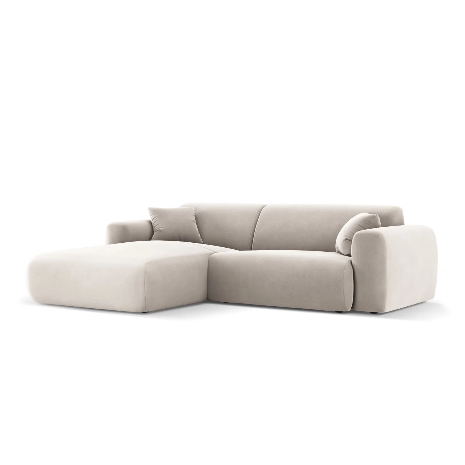 Nolio 4-Sitzer Ecksofa, Linke Seite, aus Samt oder Chenille, 235x170x72 cm - Image 58