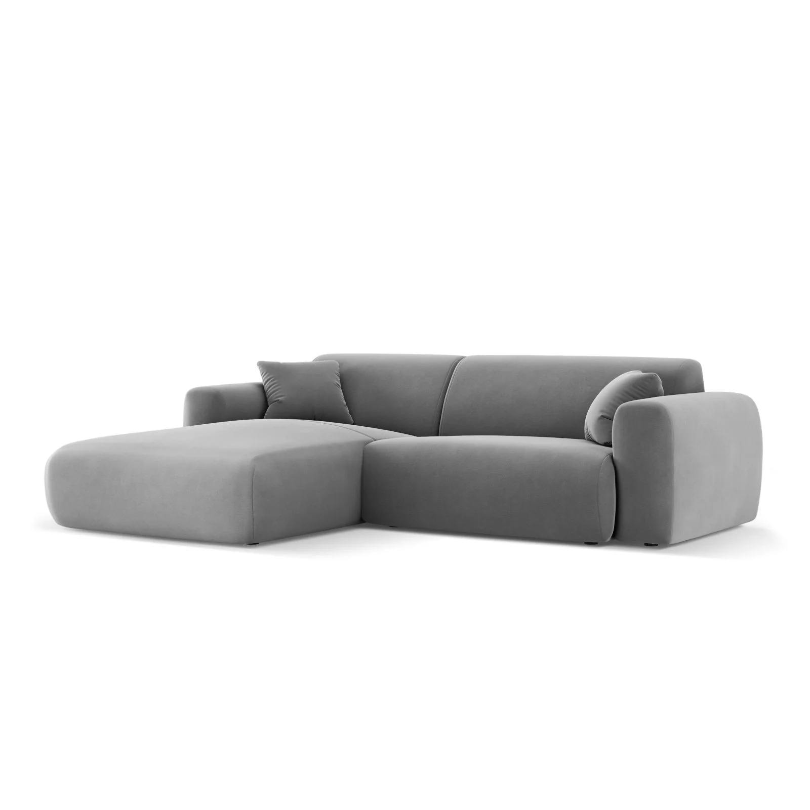 Nolio 4-Sitzer Ecksofa, Linke Seite, aus Samt oder Chenille, 235x170x72 cm - Image 64