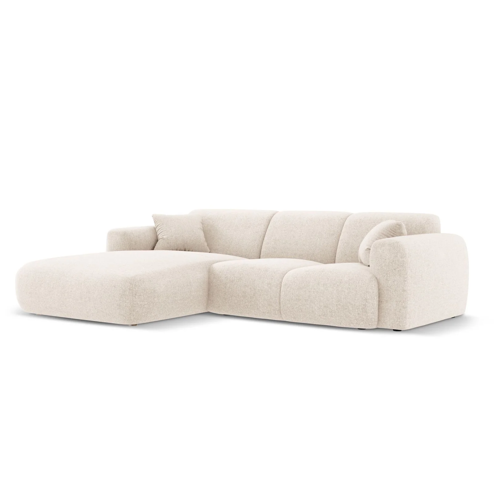 Nolio 4-Sitzer Ecksofa, Linke Seite, aus Samt oder Chenille, 260x170x72 cm - Image 4